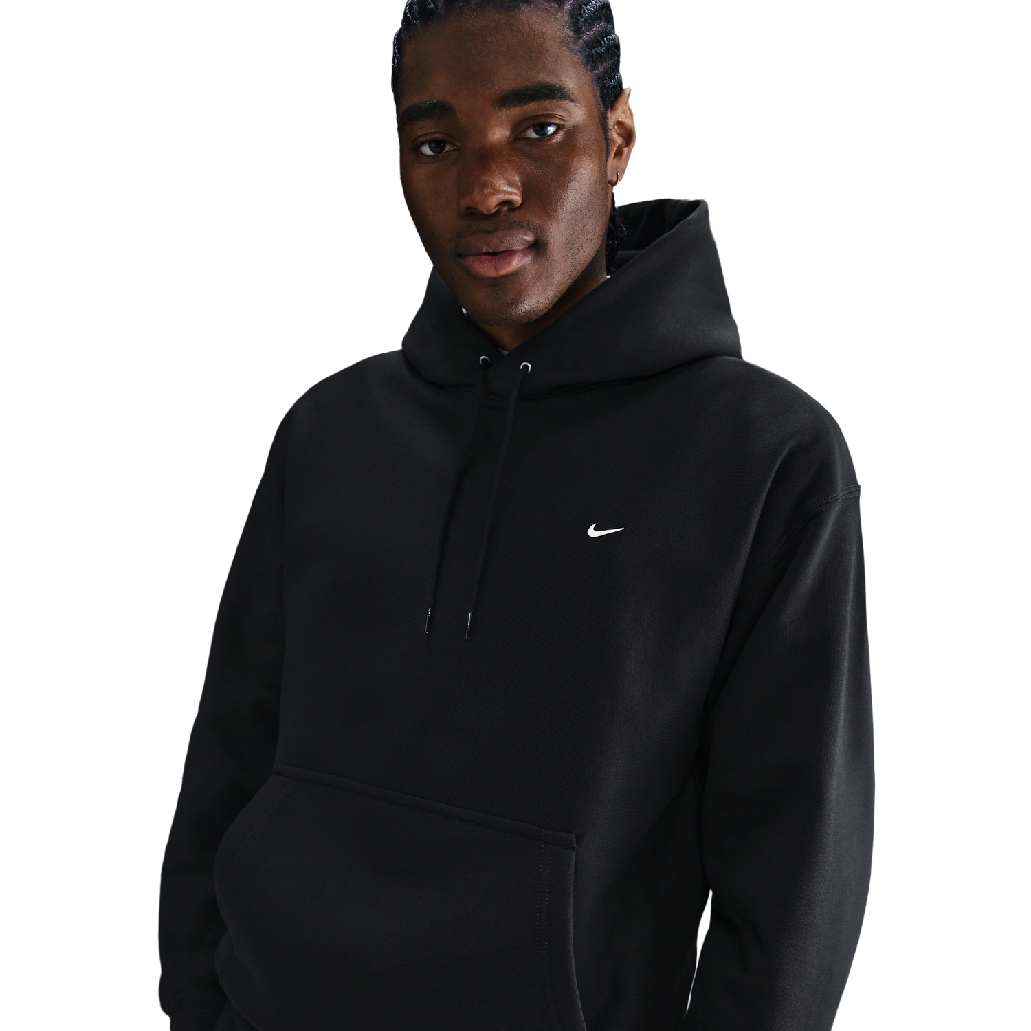 Nike Solo Swoosh BB PO Hoodie - Men's - Black/Black/White