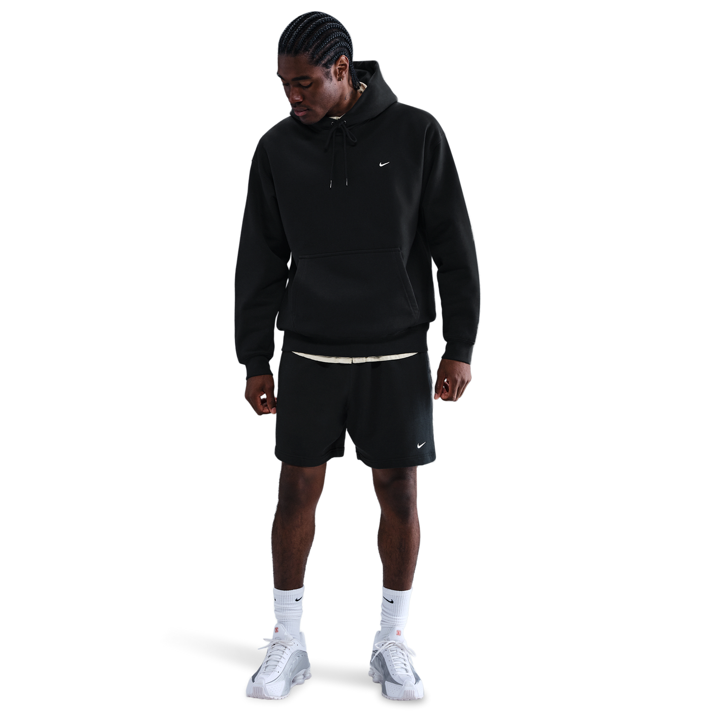 Nike Solo Swoosh BB PO Hoodie - Men's - Black/Black/White