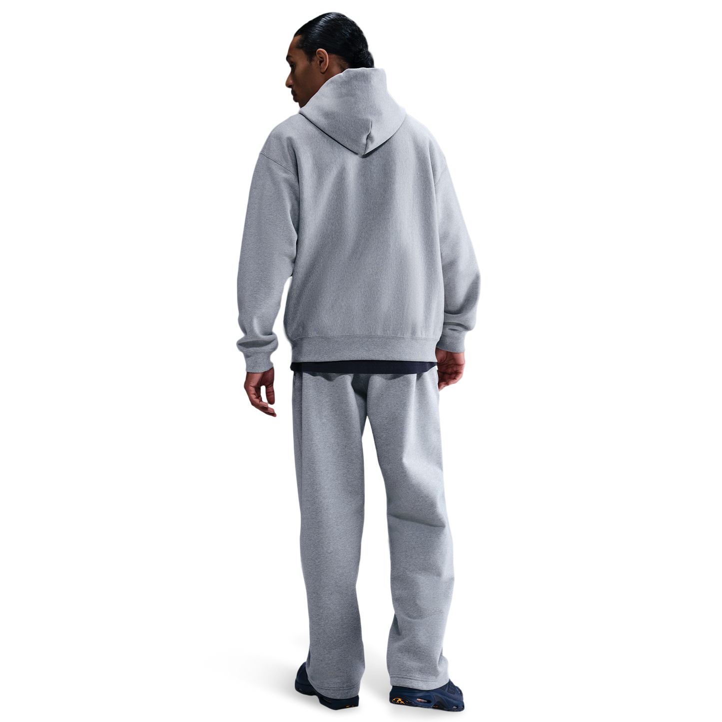 Nike Solo Swoosh BB PO Hoodie - Men's - Dark Grey Heather/White/Light Smoke Grey