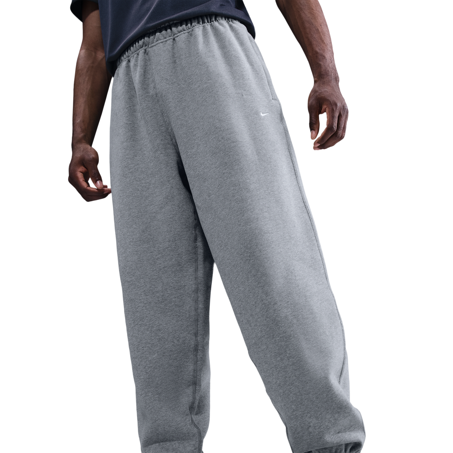 Nike Solo Swoosh BB CF Pant - Men's - Light Smoke Grey/White/Dark Grey Heather