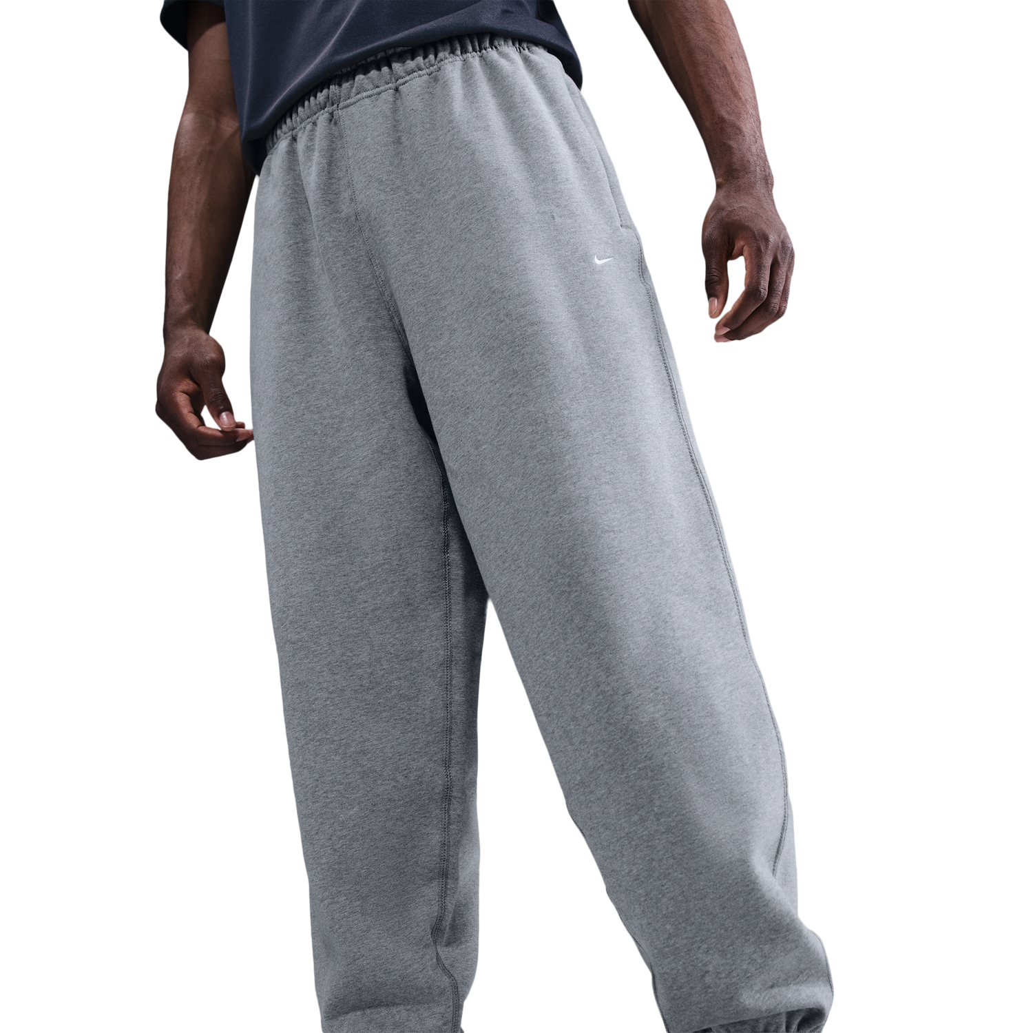 Nike Solo Swoosh BB CF Pant - Men's - Light Smoke Grey/White/Dark Grey Heather