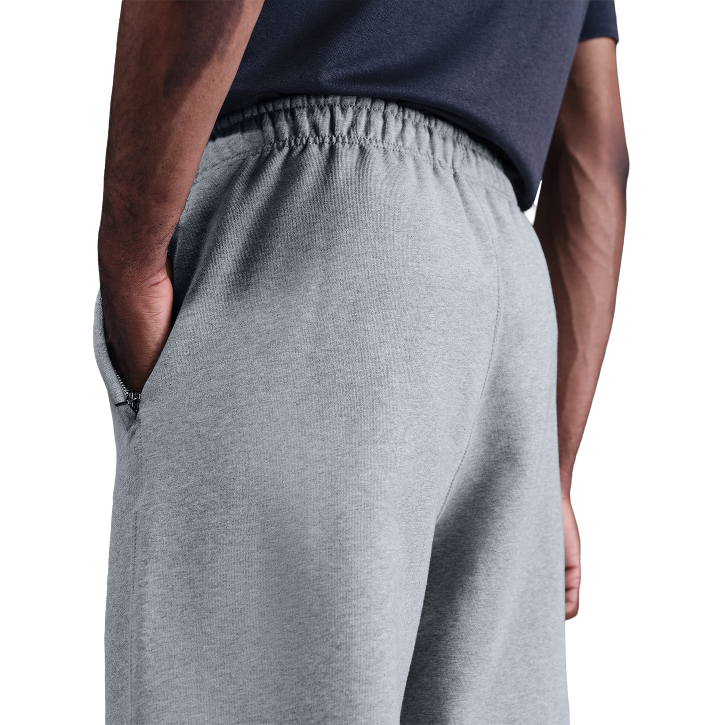 Nike Solo Swoosh BB CF Pant - Men's - Light Smoke Grey/White/Dark Grey Heather