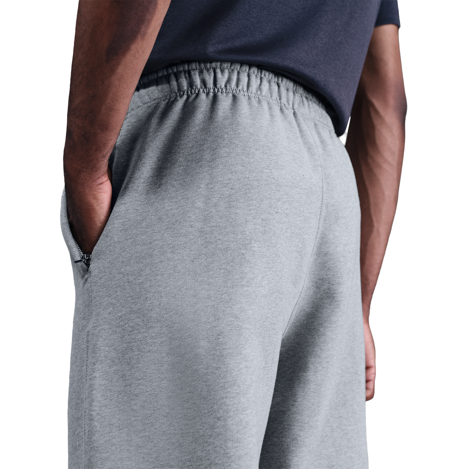 Nike Solo Swoosh BB CF Pant - Men's - Light Smoke Grey/White/Dark Grey Heather