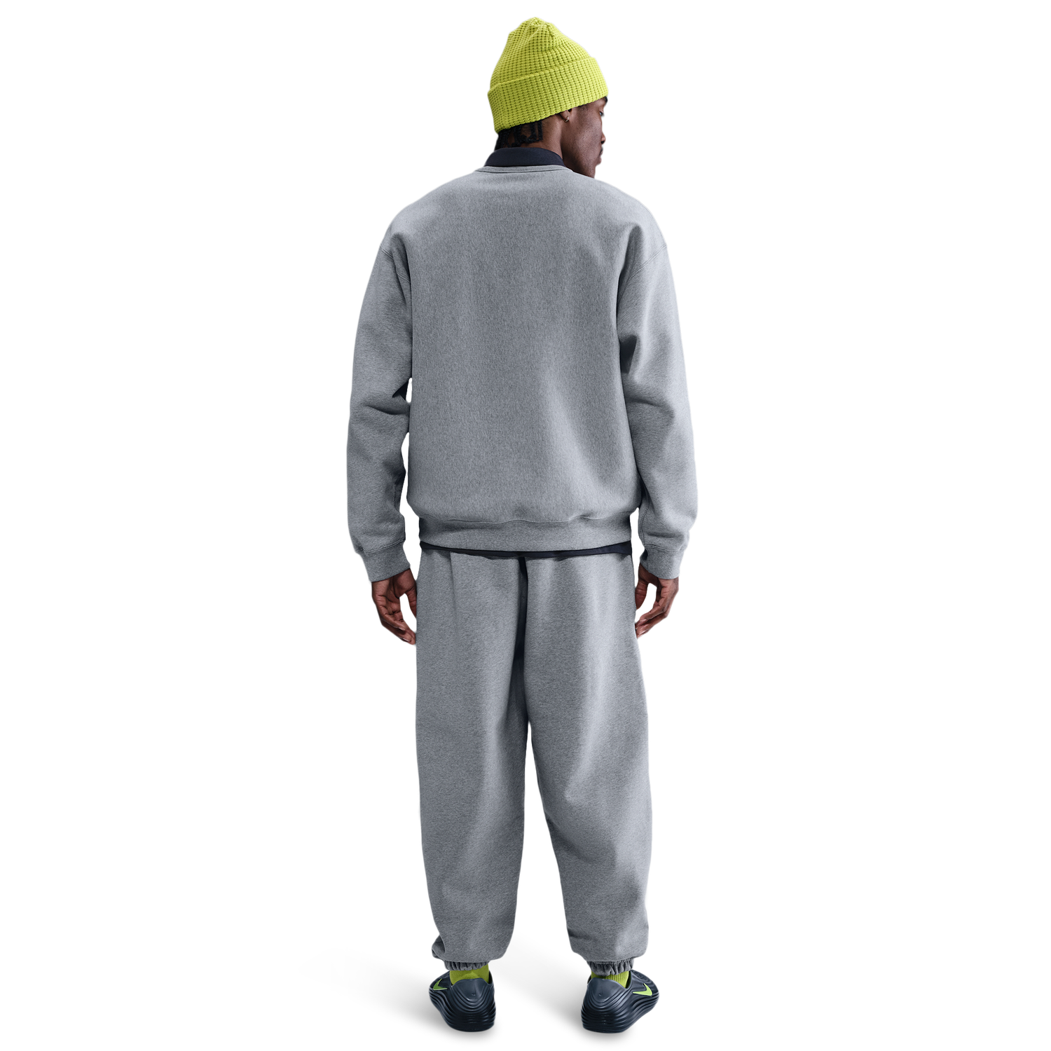 Nike Solo Swoosh BB CF Pant - Men's - Light Smoke Grey/White/Dark Grey Heather