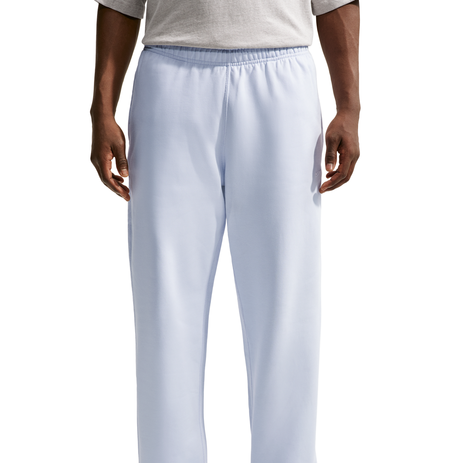 Nike Solo Swoosh BB Open Hem Pant - Men's - Football Grey/Football Grey/White