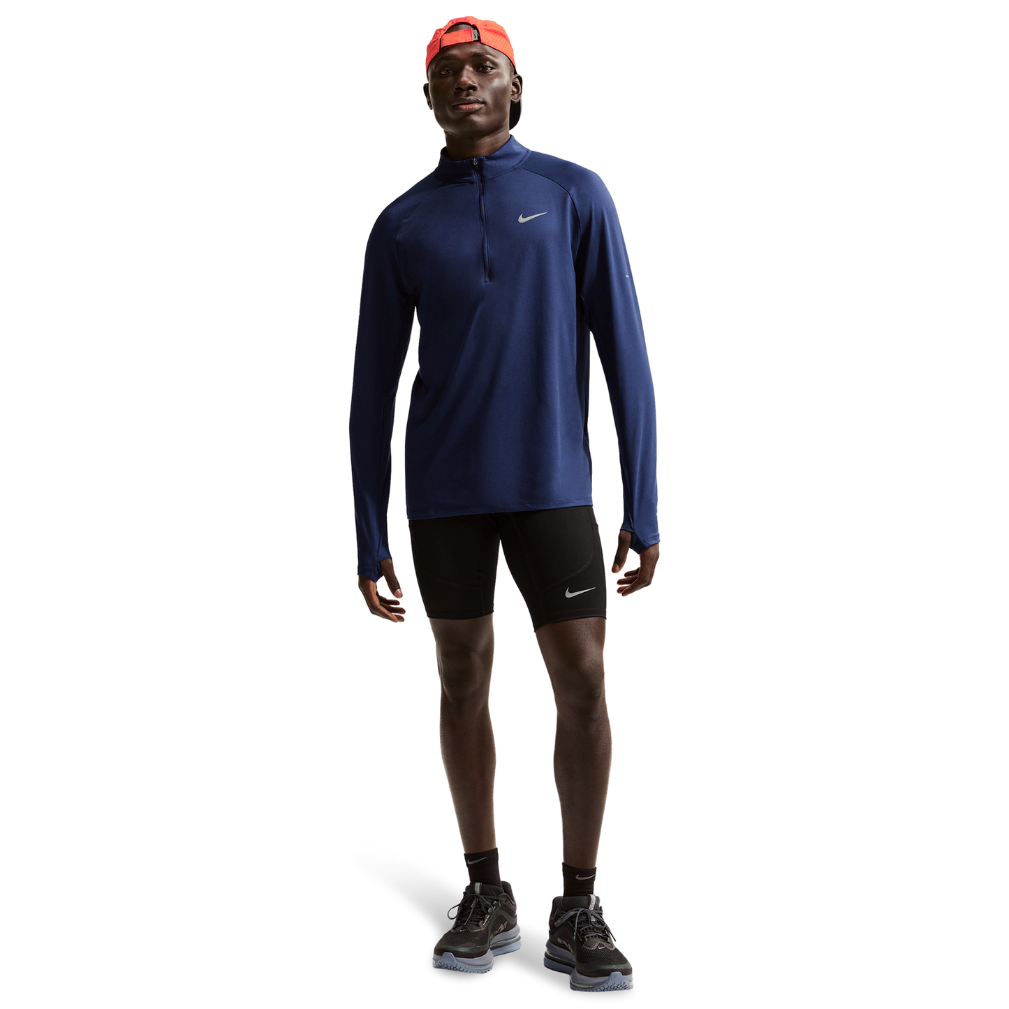Nike Dri-FIT STRIDE HZ MIDLAYER - Men's - Midnight Navy/Reflective Silver