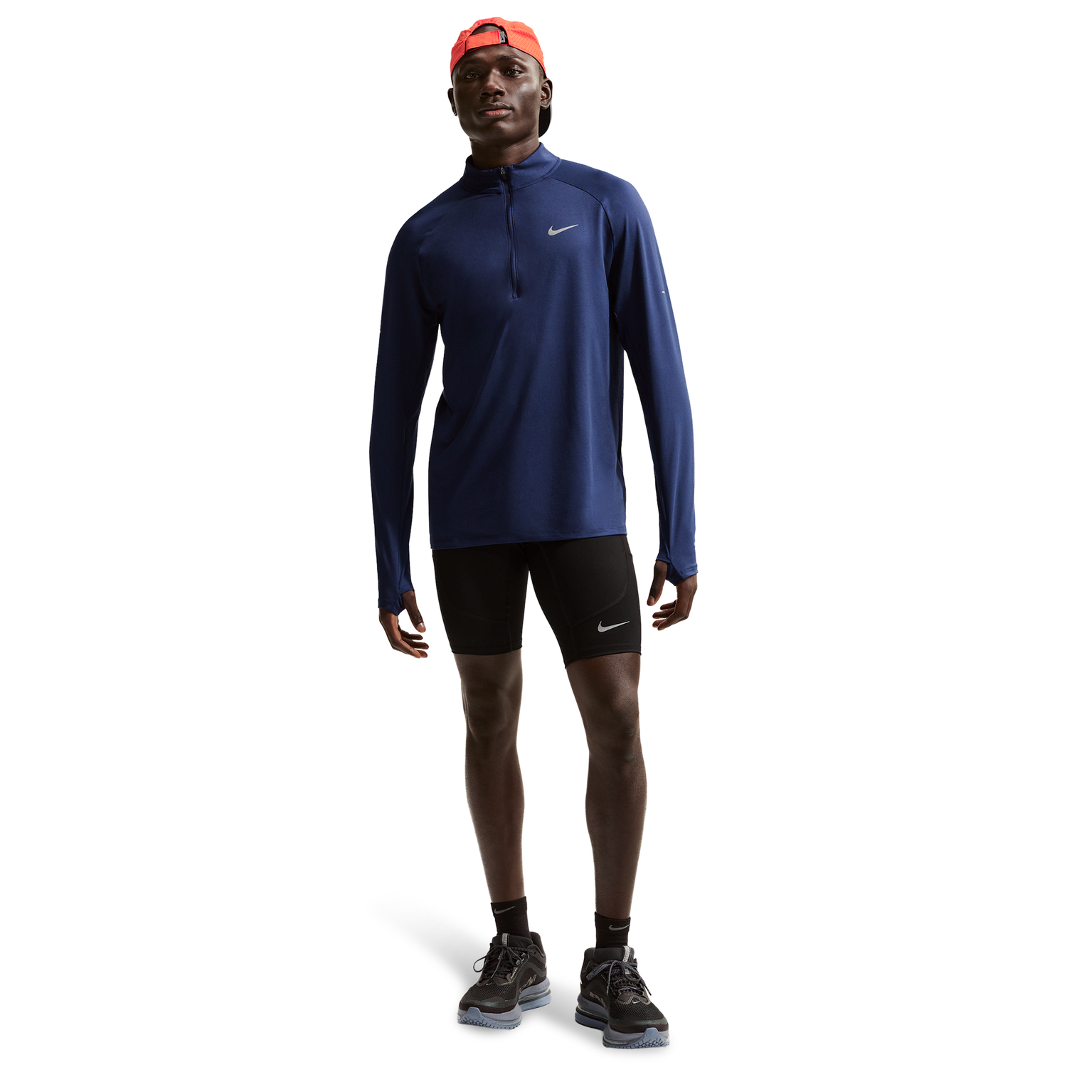 Nike Dri-FIT STRIDE HZ MIDLAYER - Men's - Midnight Navy/Reflective Silver