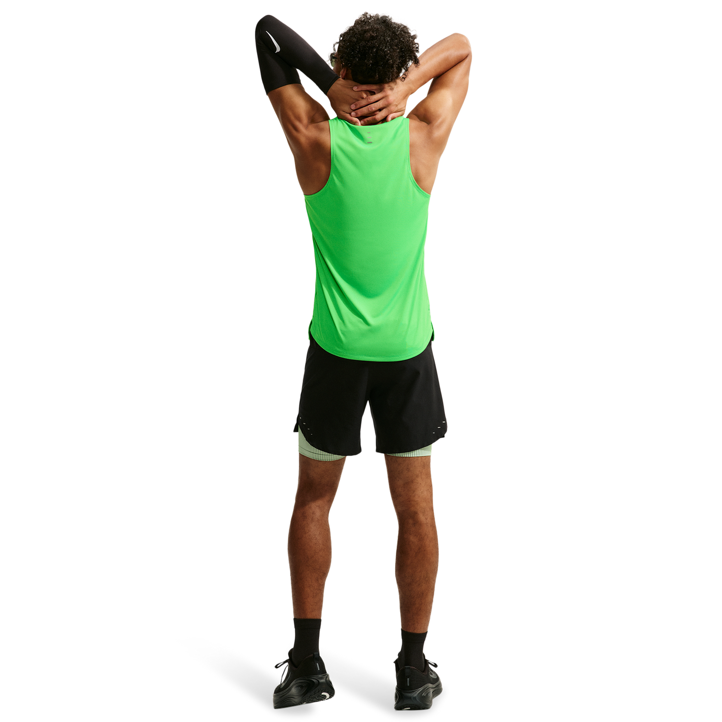Nike Dri-FIT ADV STRIDE TANK - Men's - Green Spark/Reflective Silver