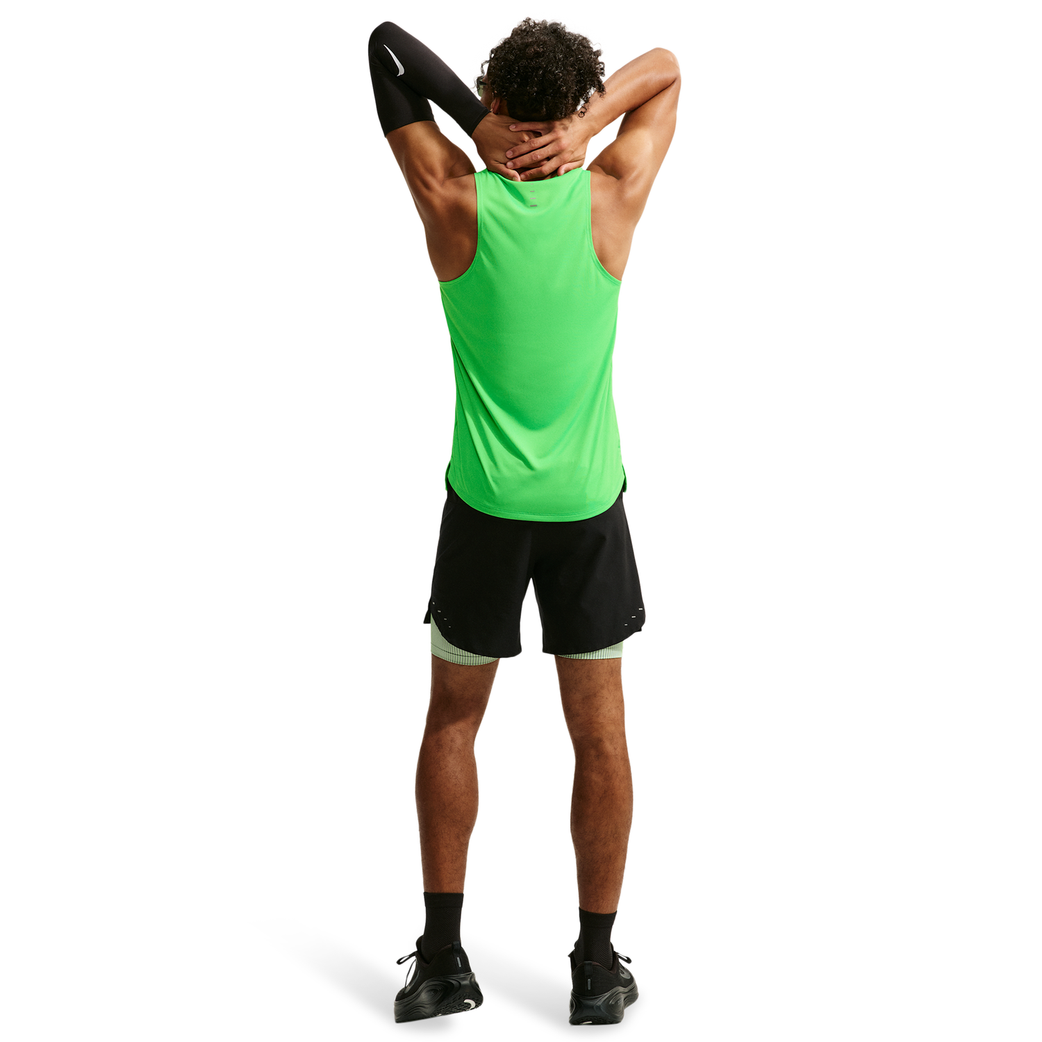 Nike Dri-FIT ADV STRIDE TANK - Men's - Green Spark/Reflective Silver