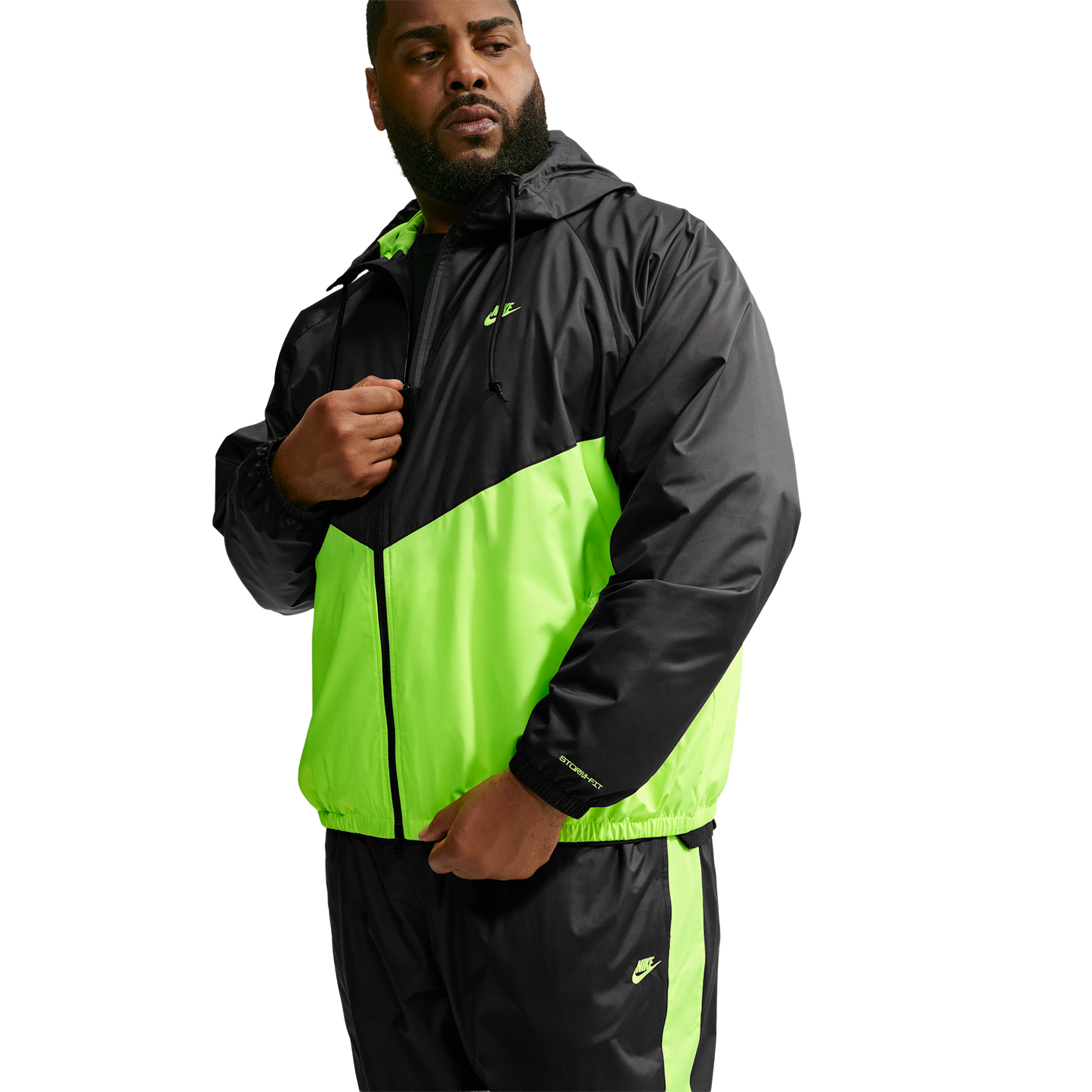 Nike NSW Windrunner Jacket - Men's - Volt/Black/Volt
