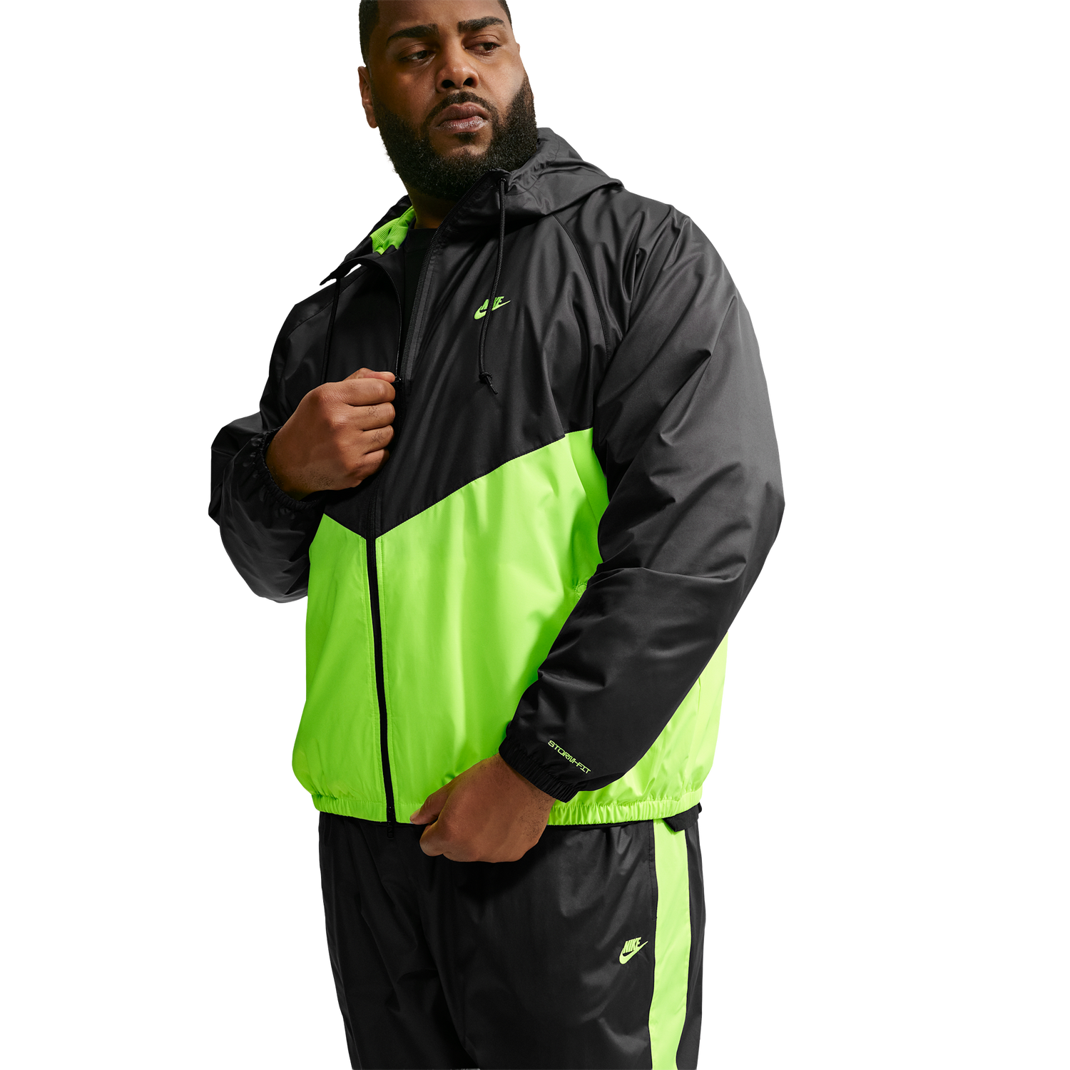 Nike NSW Windrunner Jacket - Men's - Volt/Black/Volt