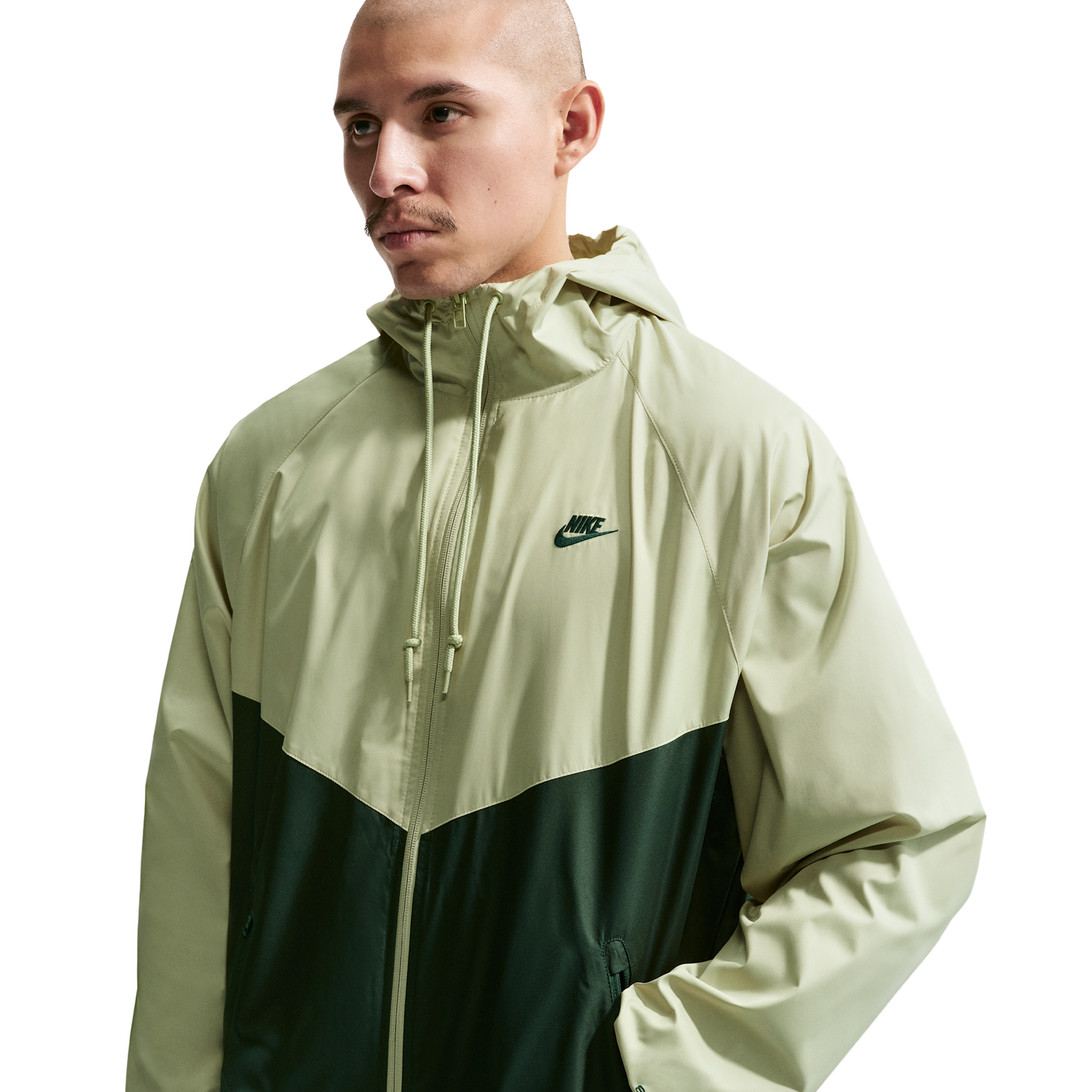 Nike NSW Windrunner Jacket - Men's - Olive Aura/Fir/Fir