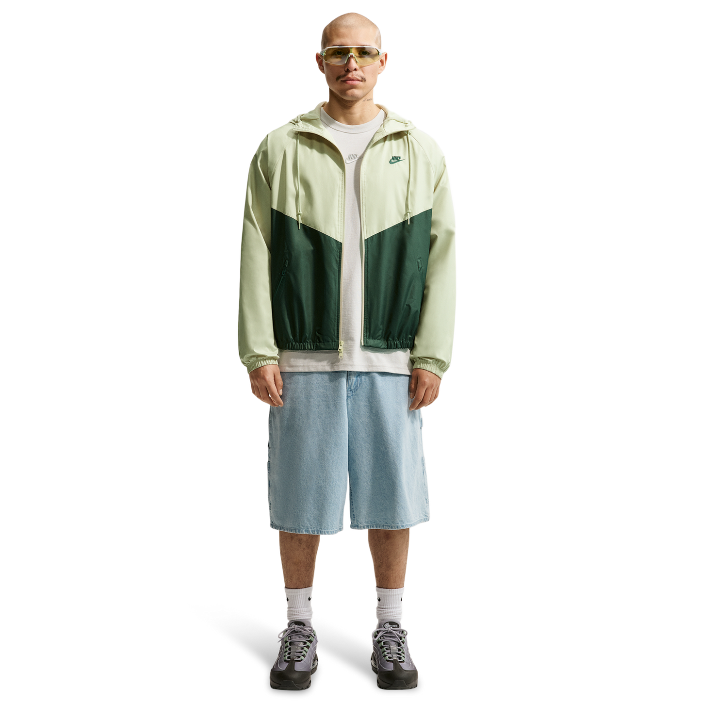Nike NSW Windrunner Jacket - Men's - Olive Aura/Fir/Fir
