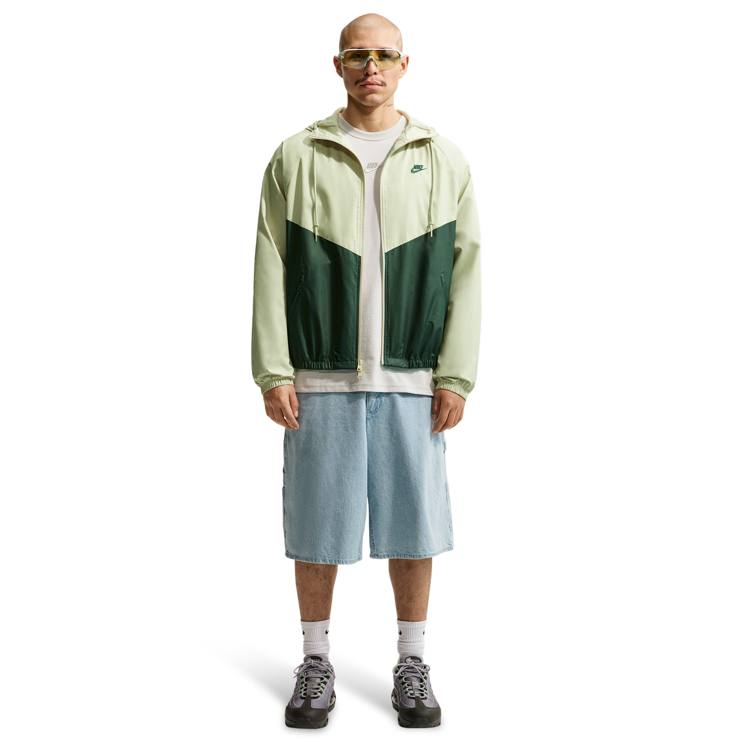 Nike NSW Windrunner Jacket - Men's - Olive Aura/Fir/Fir