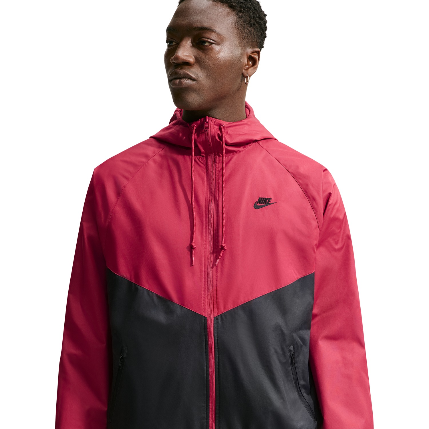 Nike NSW Windrunner Jacket - Men's - Tough Red/Black/Black