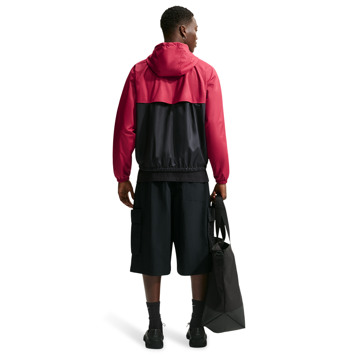 Nike NSW Windrunner Jacket - Men's - Tough Red/Black/Black