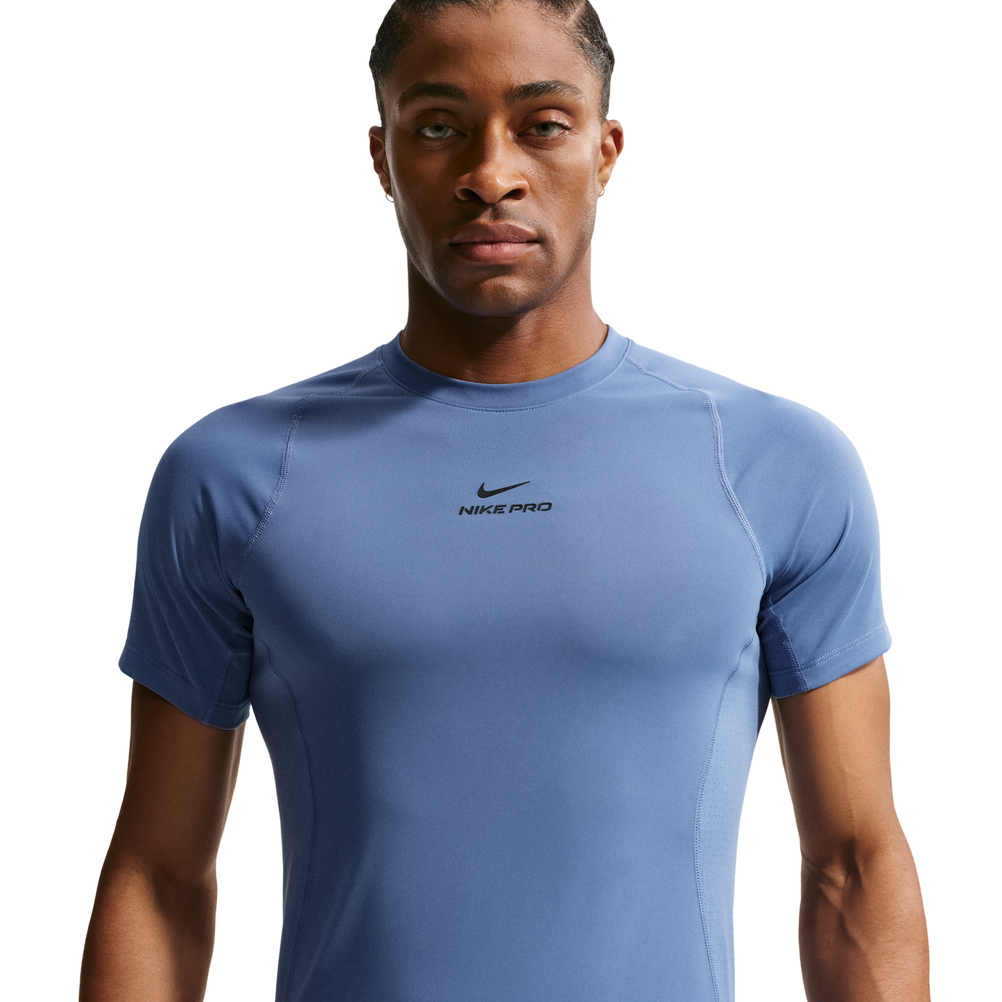 Nike Pro Training Dri-FIT SS Top - Men's - Indigo Storm/Black