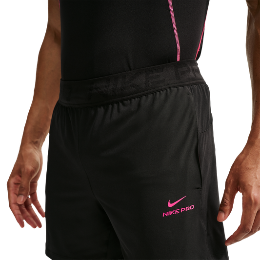 Nike Pro Training Dri-FIT 6In Short - Men's - Black/Hyper Pink