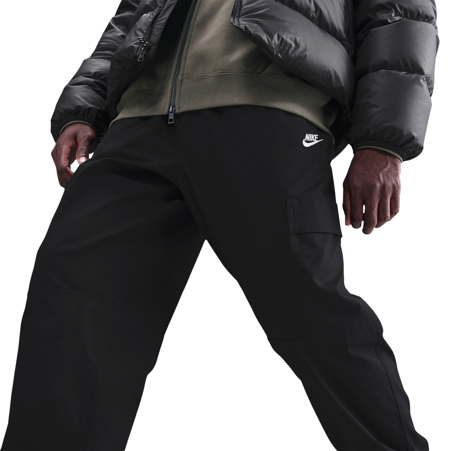 Nike Club Woven Cargo Pants Collection - Men's - White/Black (HV433011)