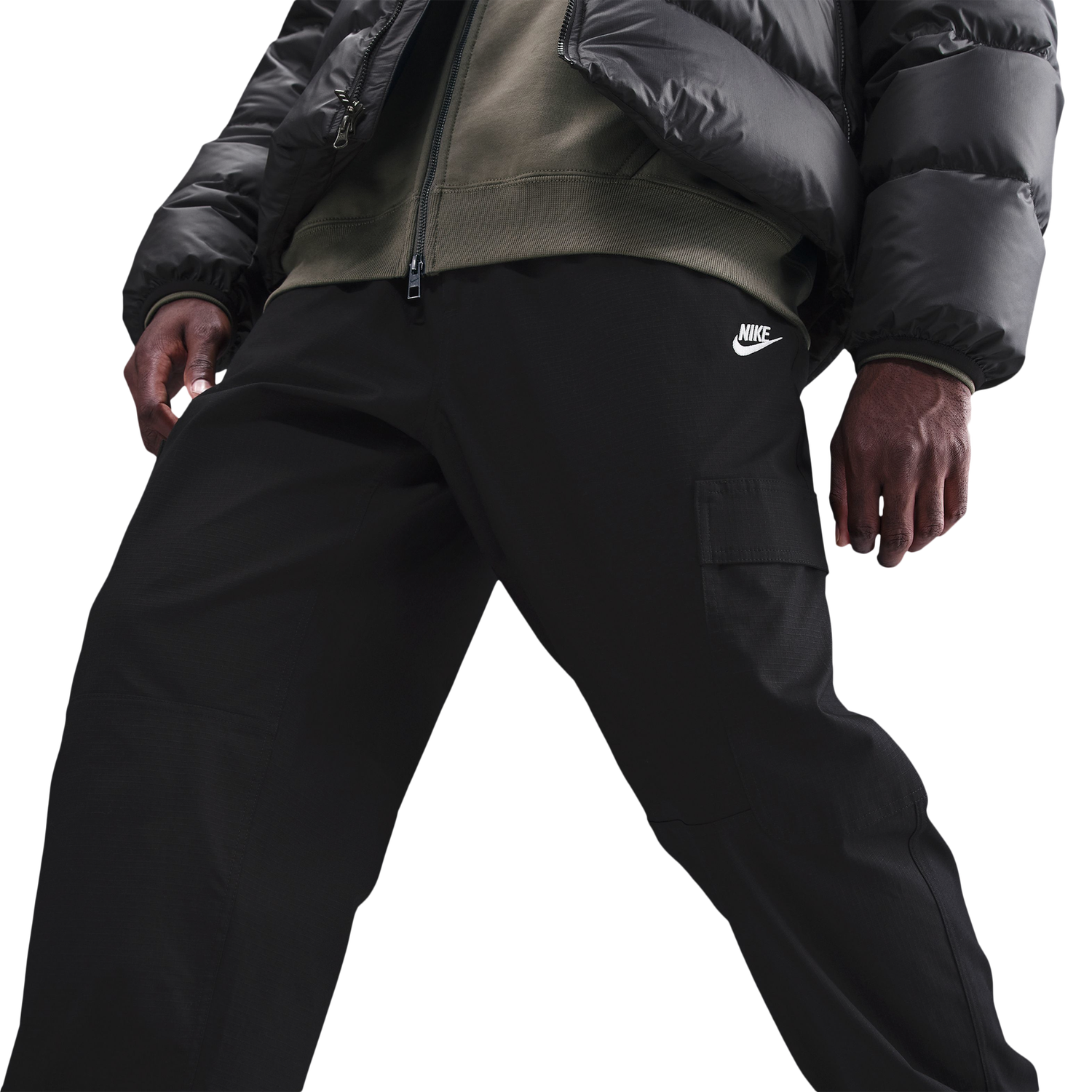 Nike Club Woven Cargo Pants Collection - Men's - White/Black (HV433011)