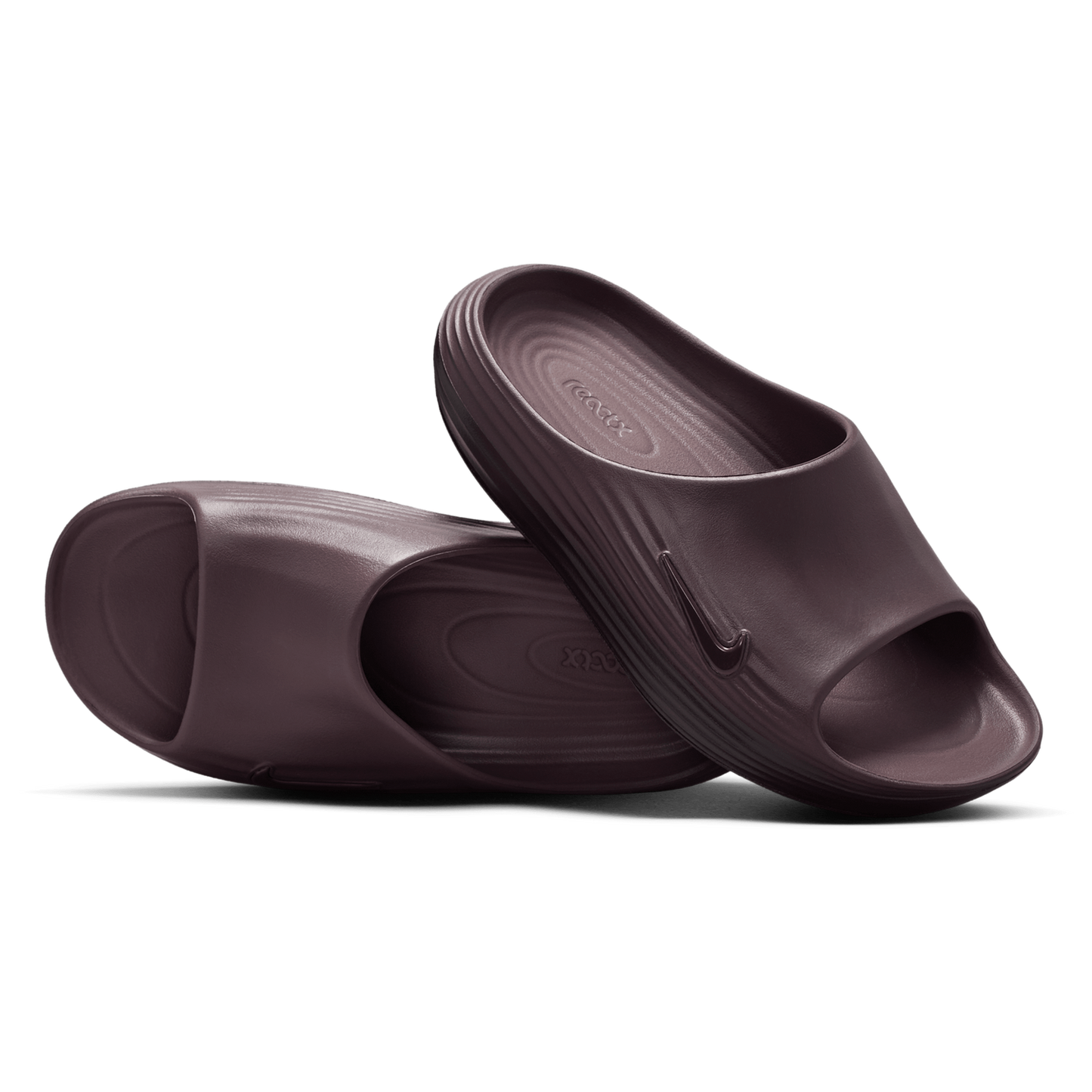 Nike ReactX Rejuven8 Slides - Women's - Tattoo/Burgundy Ash/Tattoo