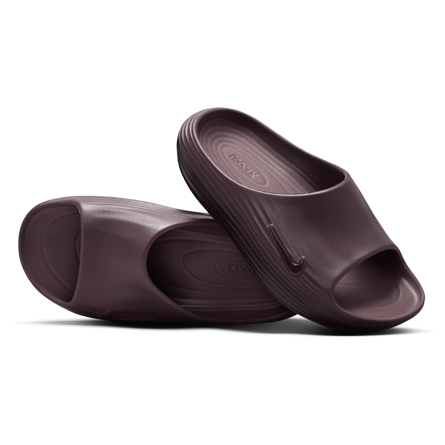 Nike ReactX Rejuven8 Slides - Women's - Tattoo/Burgundy Ash/Tattoo