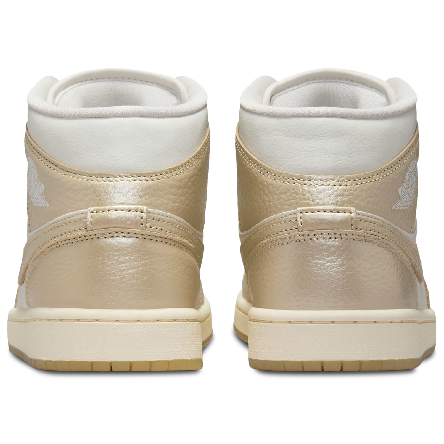 Jordan AJ 1 Mid - Women's - Team Gold/Sail/Pale Ivory