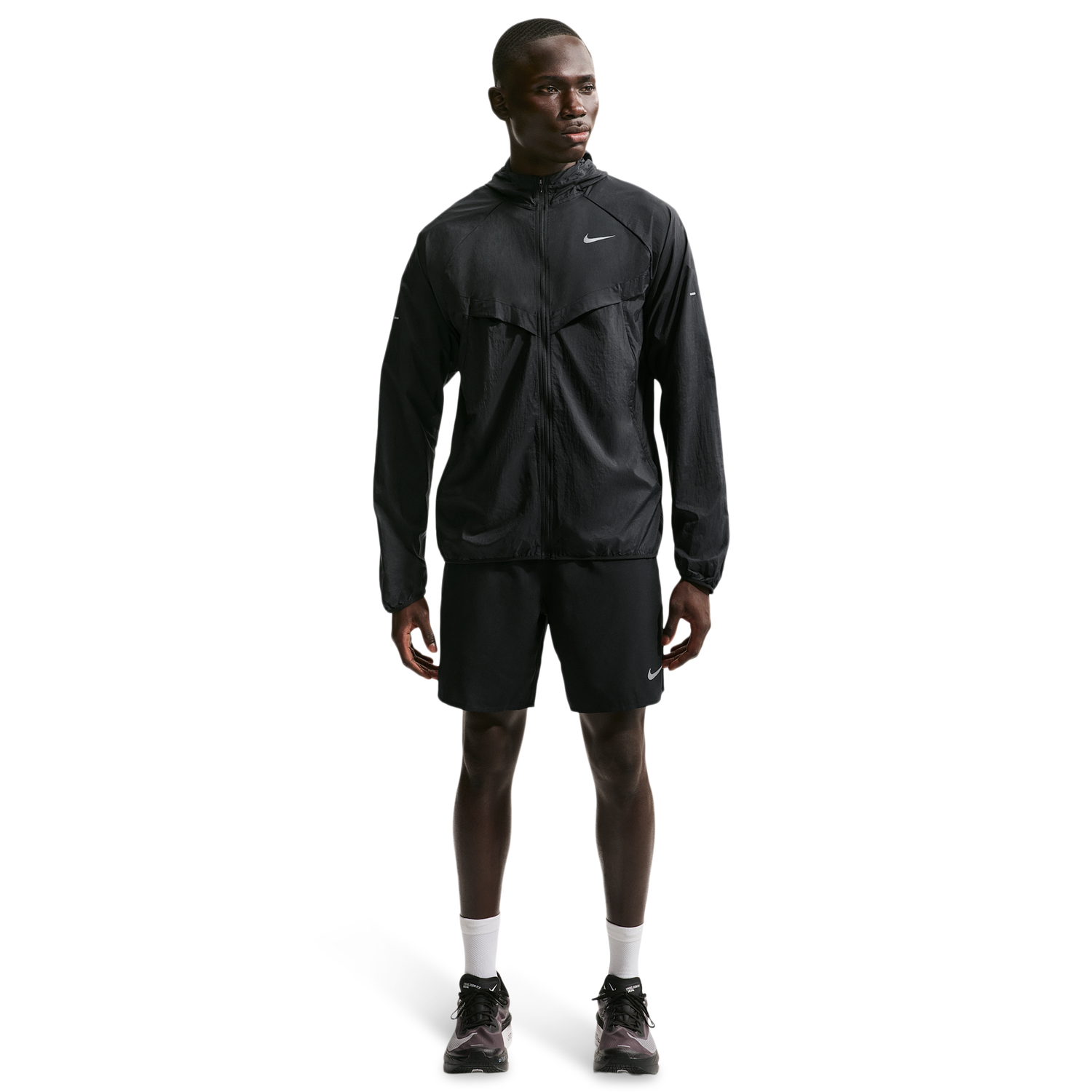 Nike UV RPL STRIDE JACKET - Men's - Black/Reflective Silver/Black
