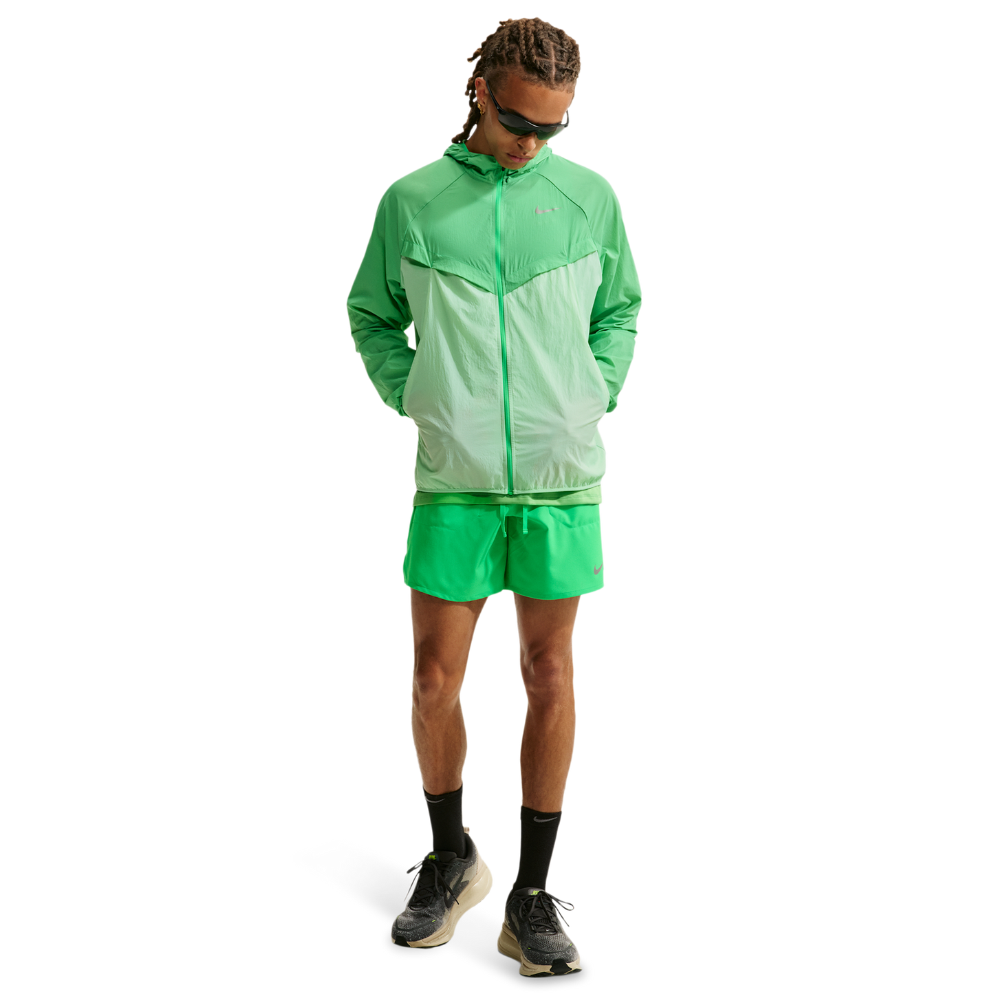 Nike UV RPL STRIDE JACKET - Men's - Green Spark/Cucumber Calm/Reflective Silver