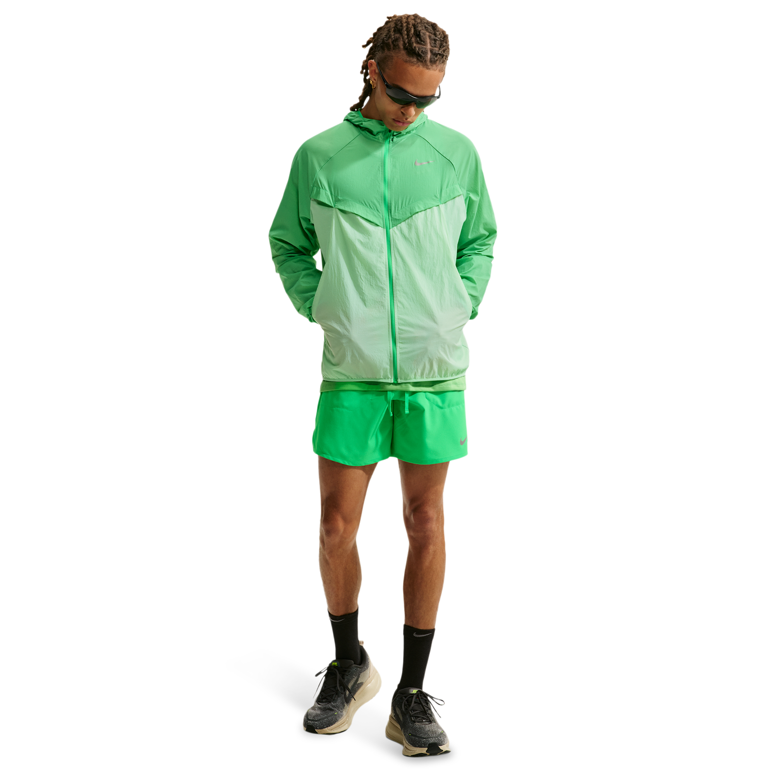 Nike UV RPL STRIDE JACKET - Men's - Green Spark/Cucumber Calm/Reflective Silver