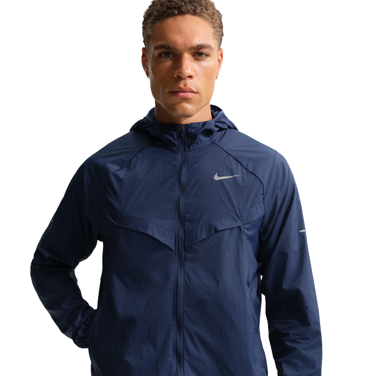 Nike UV RPL STRIDE JACKET - Men's - Midnight Navy/Midnight Navy/Reflective Silver