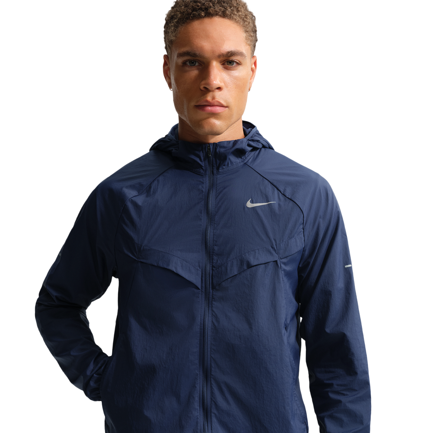 Nike UV RPL STRIDE JACKET - Men's - Midnight Navy/Midnight Navy/Reflective Silver