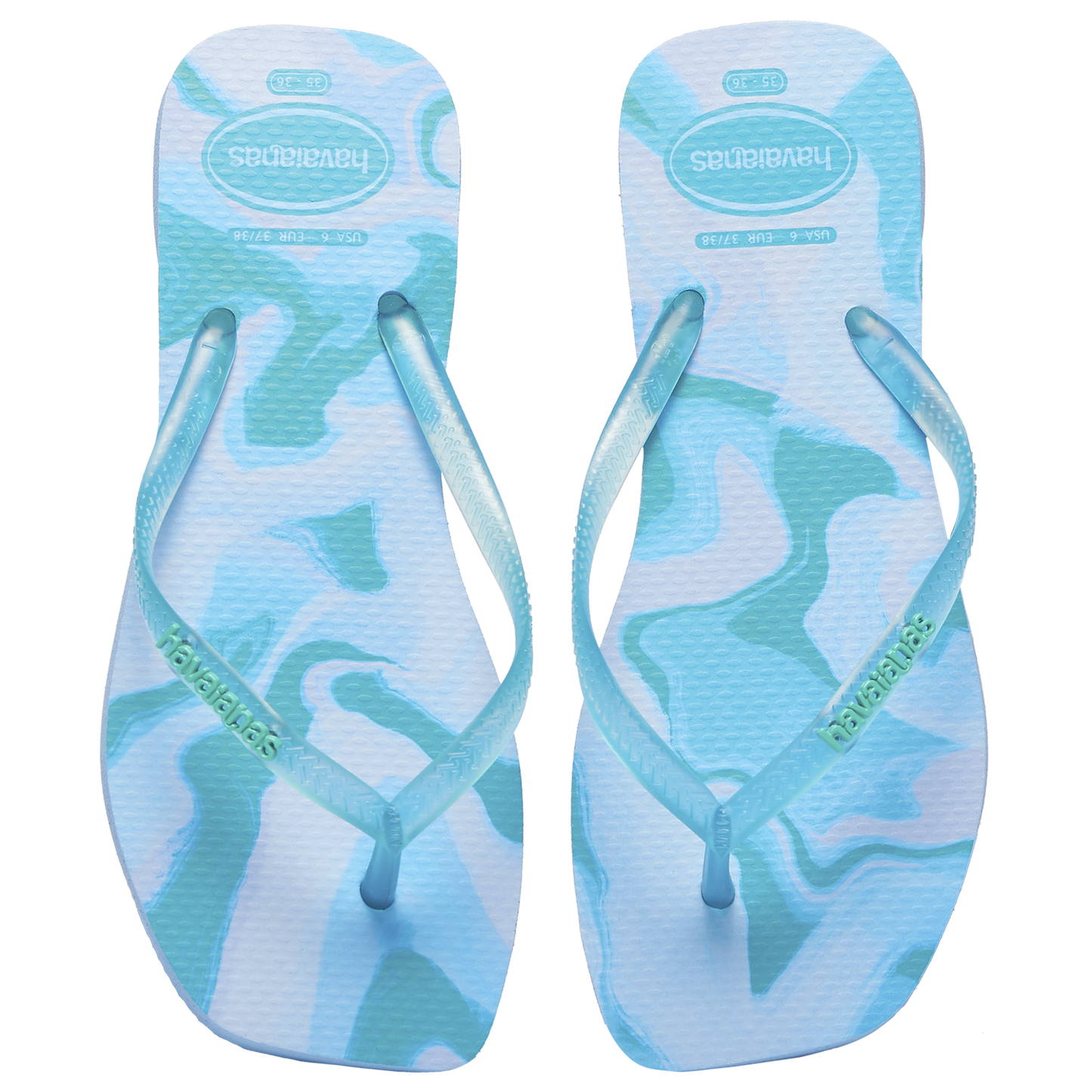 Havaianas Slim Square Jelly Blossom Sandals - Women's - Lavender/Blue