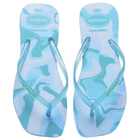Havaianas Slim Square Jelly Blossom Sandals - Women's - Lavender/Blue