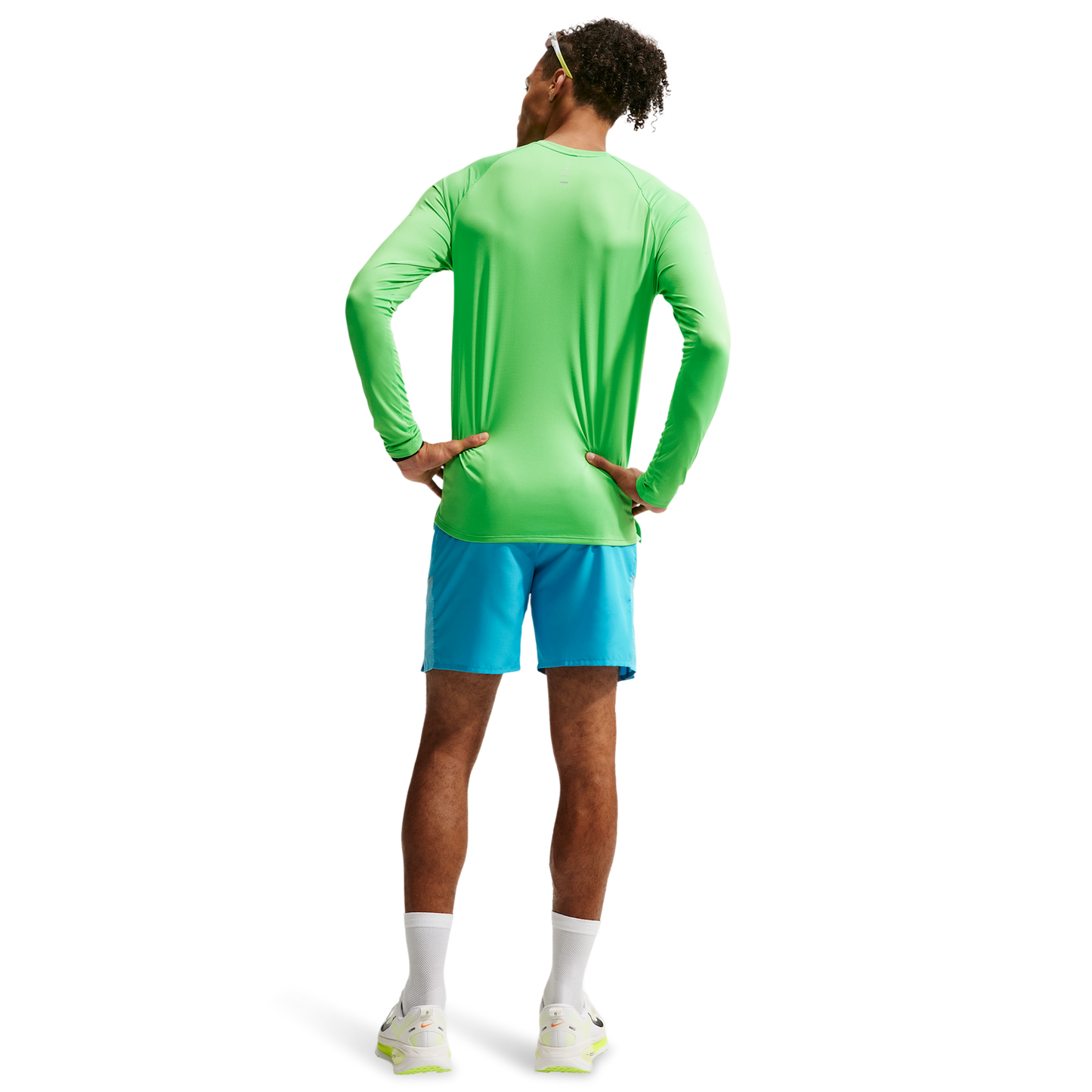 Nike Dri-FIT Adv Stride LS Top - Men's - Green Spark/Reflective Silver