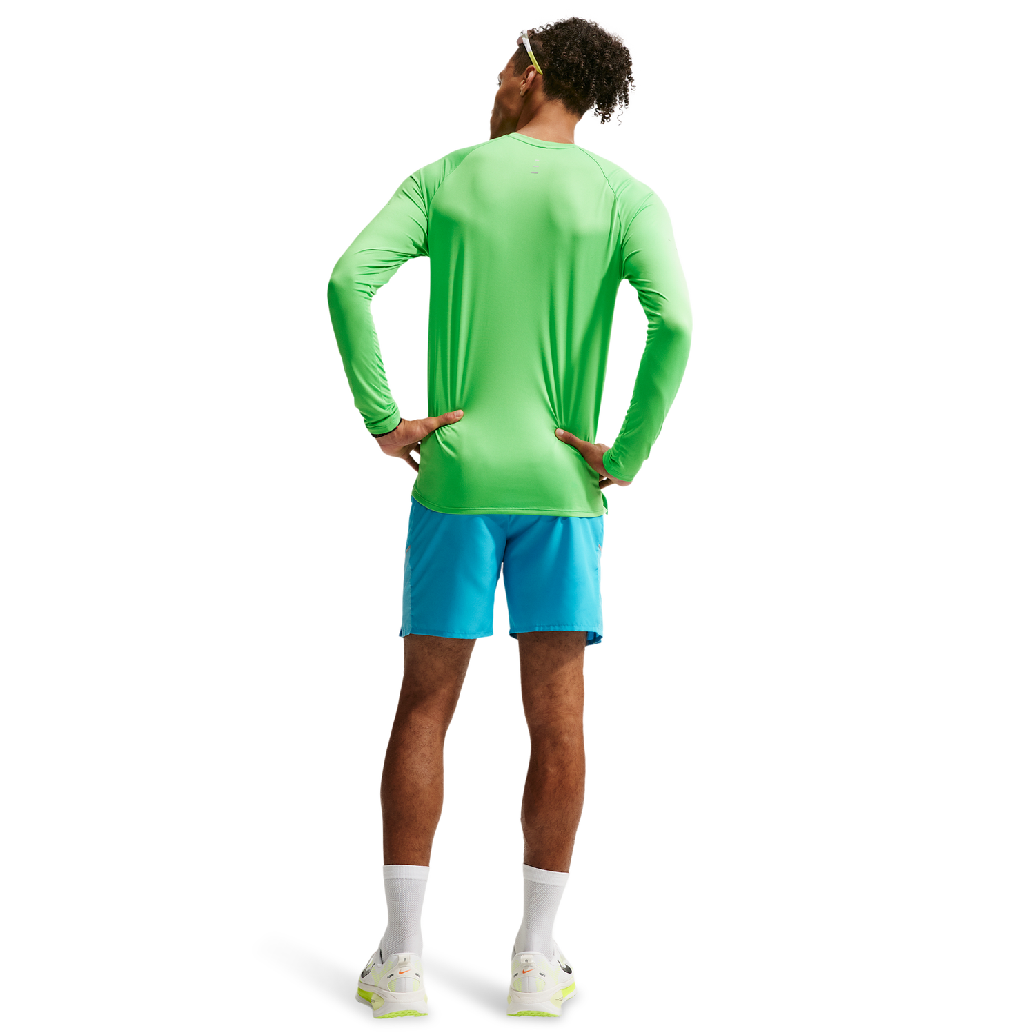 Nike Dri-FIT Adv Stride LS Top - Men's - Green Spark/Reflective Silver