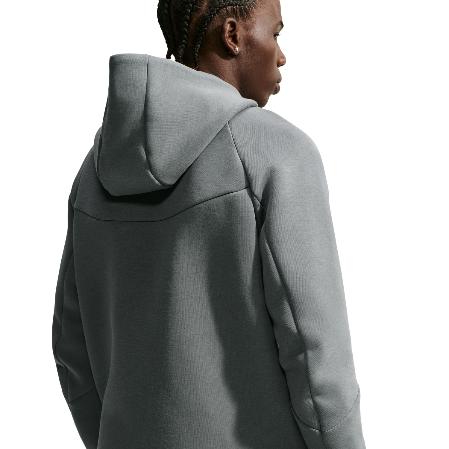 Nike Tech Fleece Full-Zip Windrunner Hoodie - Men's - Smoke Grey/Football Blue