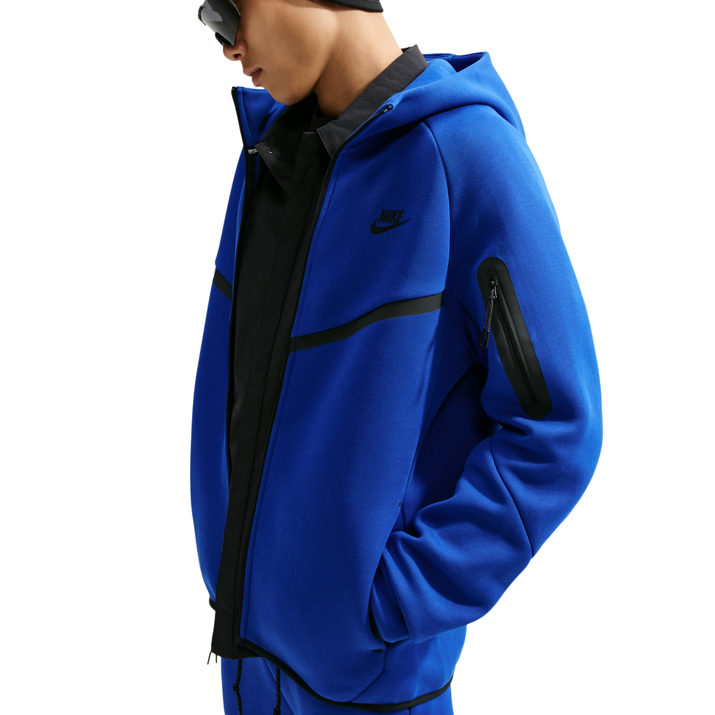 Nike Tech Fleece Full-Zip Windrunner Hoodie - Men's - Old Royal/Black