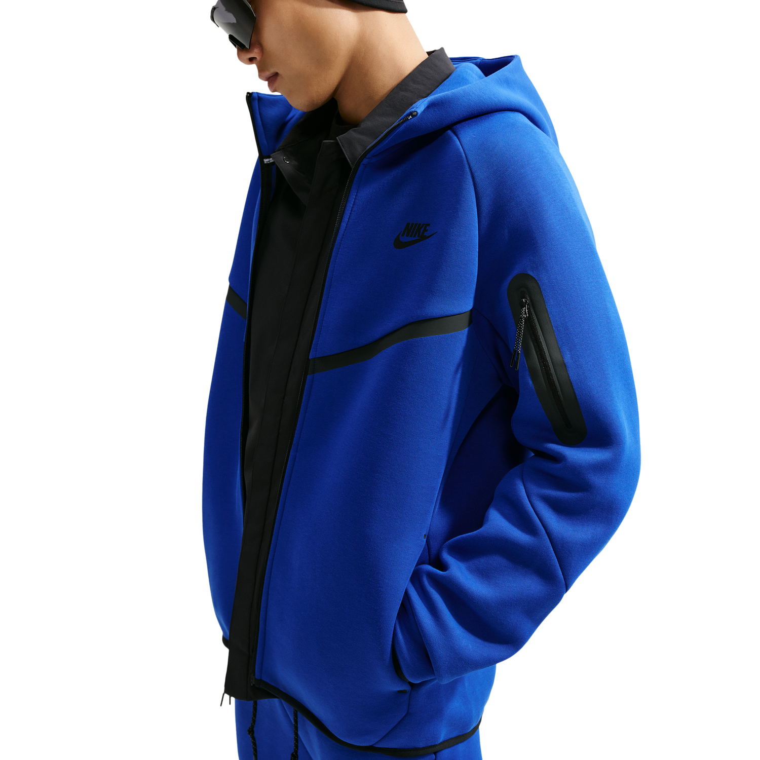 Nike Tech Fleece Full-Zip Windrunner Hoodie - Men's - Old Royal/Black