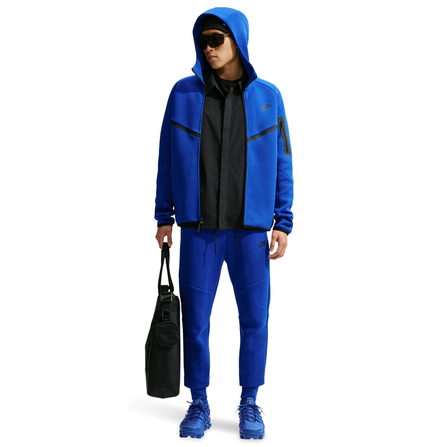 Nike Tech Fleece Full-Zip Windrunner Hoodie - Men's - Old Royal/Black