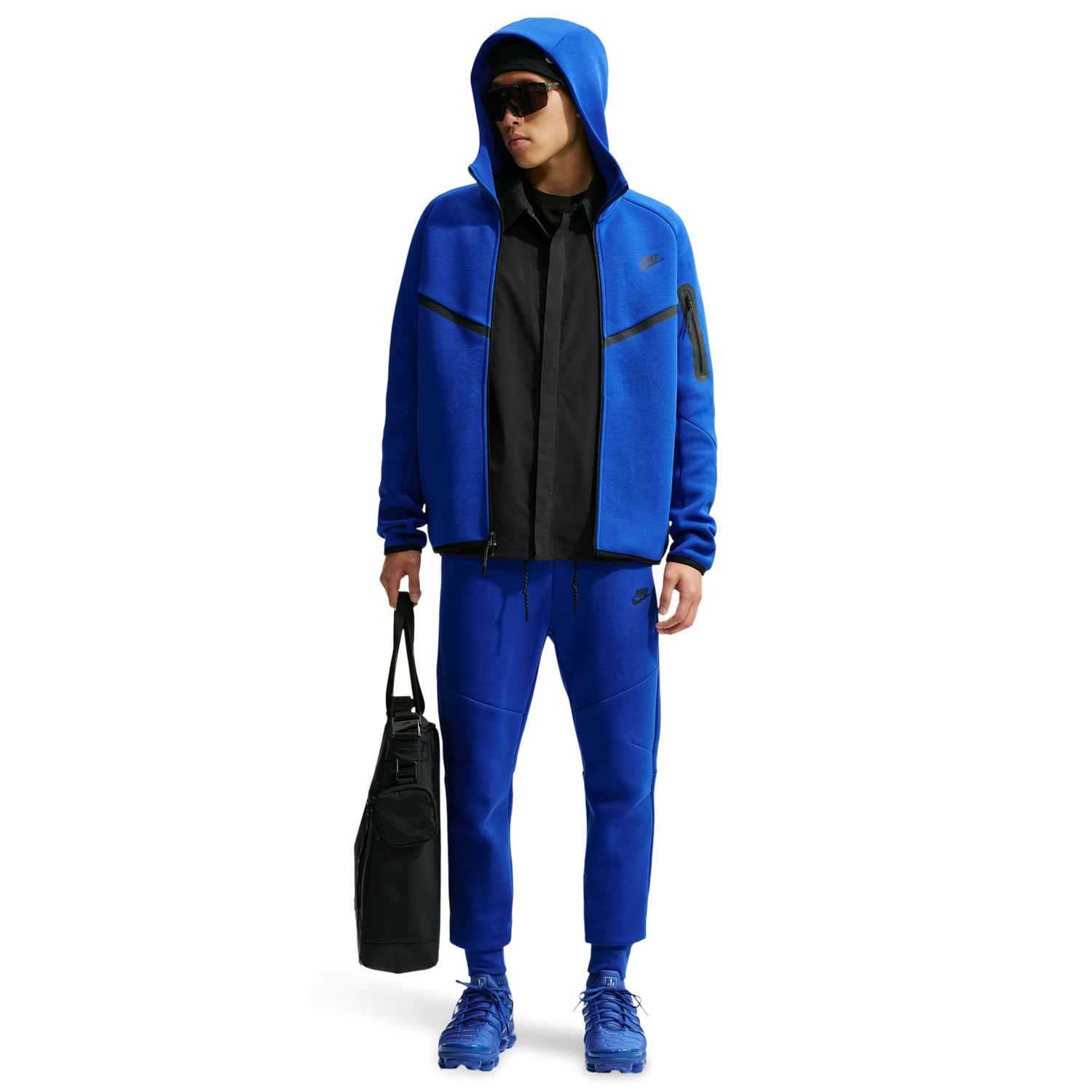 Nike Tech Fleece Full-Zip Windrunner Hoodie - Men's - Old Royal/Black