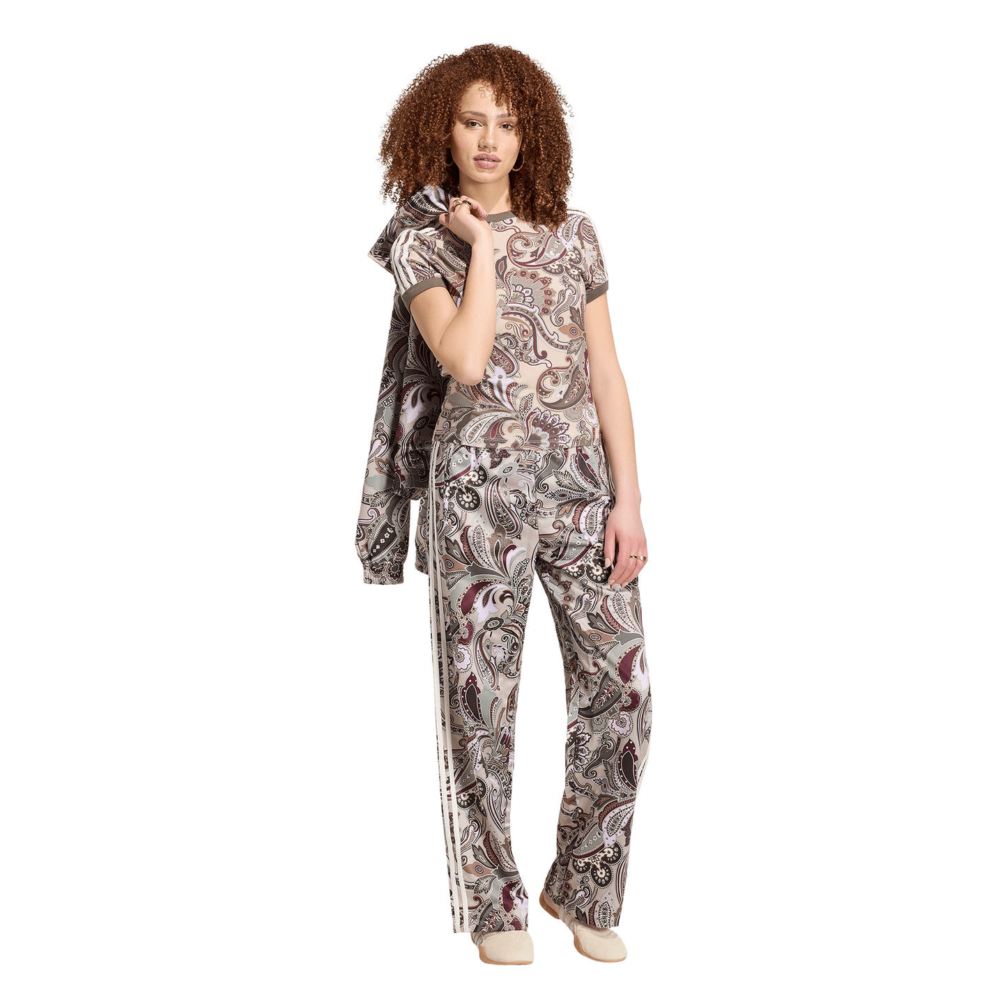 adidas Originals x Liberty London Firebird Satin Pants - Women's - Multicolor/Khaki