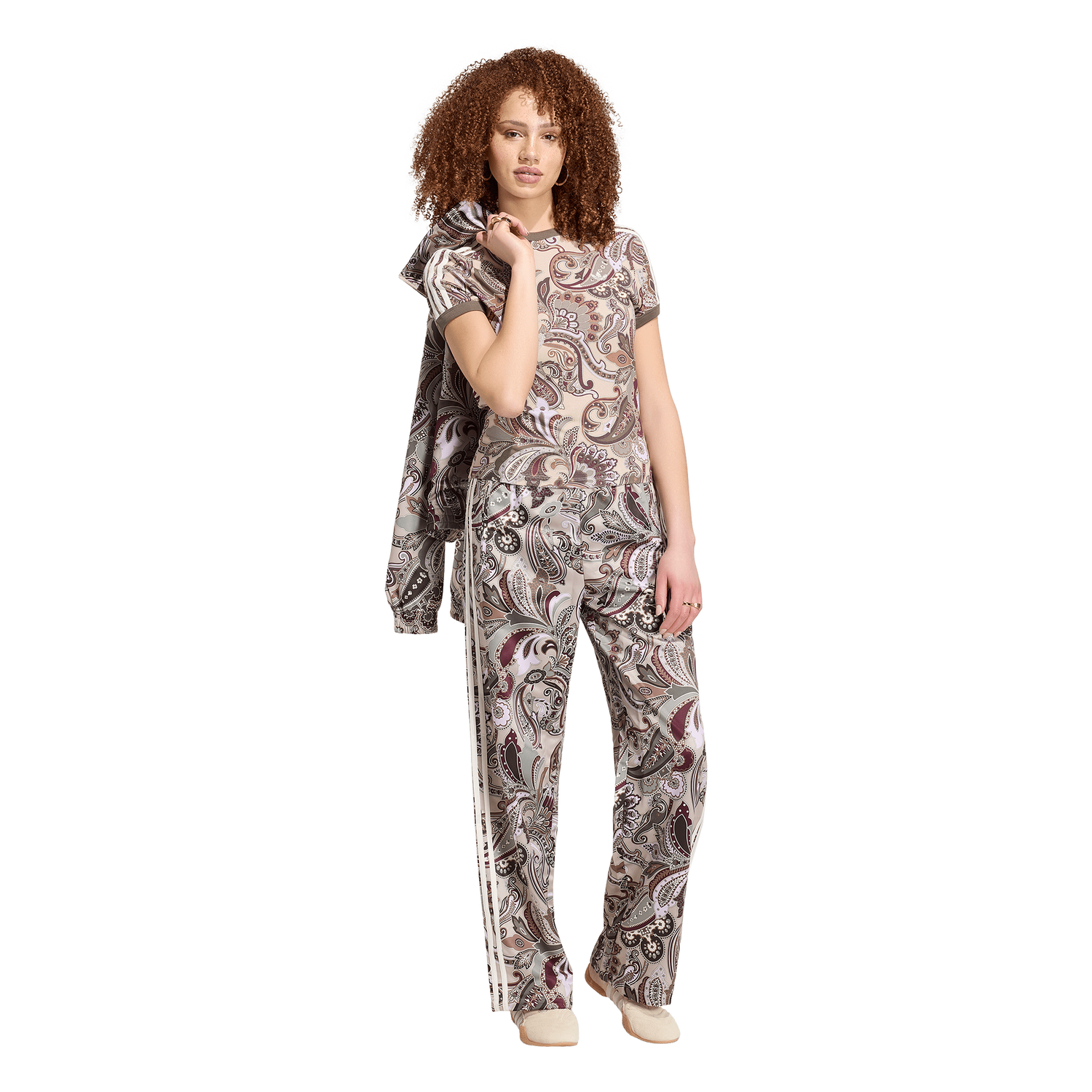 adidas Originals x Liberty London Firebird Satin Pants - Women's - Multicolor/Khaki