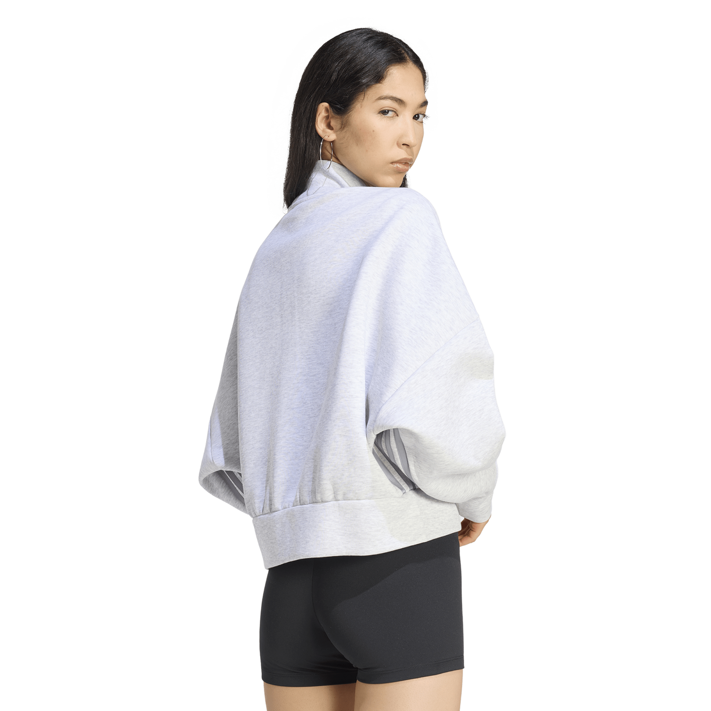 adidas Spacer Track Top - Women's - Light Grey Heather/Reflective Silver/Grey