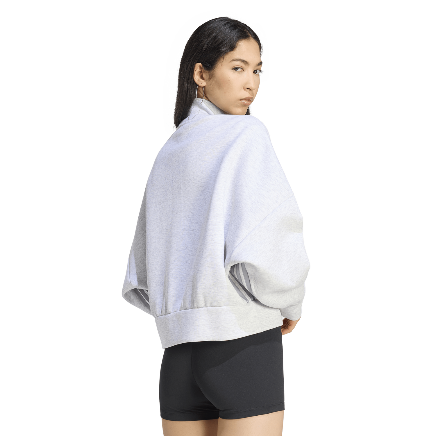 adidas Spacer Track Top - Women's - Light Grey Heather/Reflective Silver/Grey