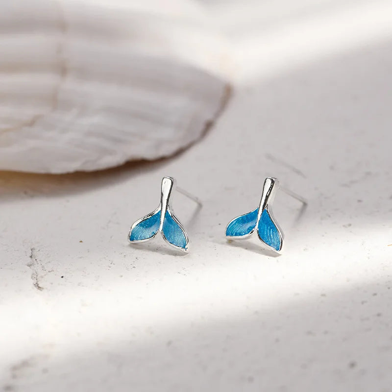 Ocean's Tail Stud Earrings - foto 3