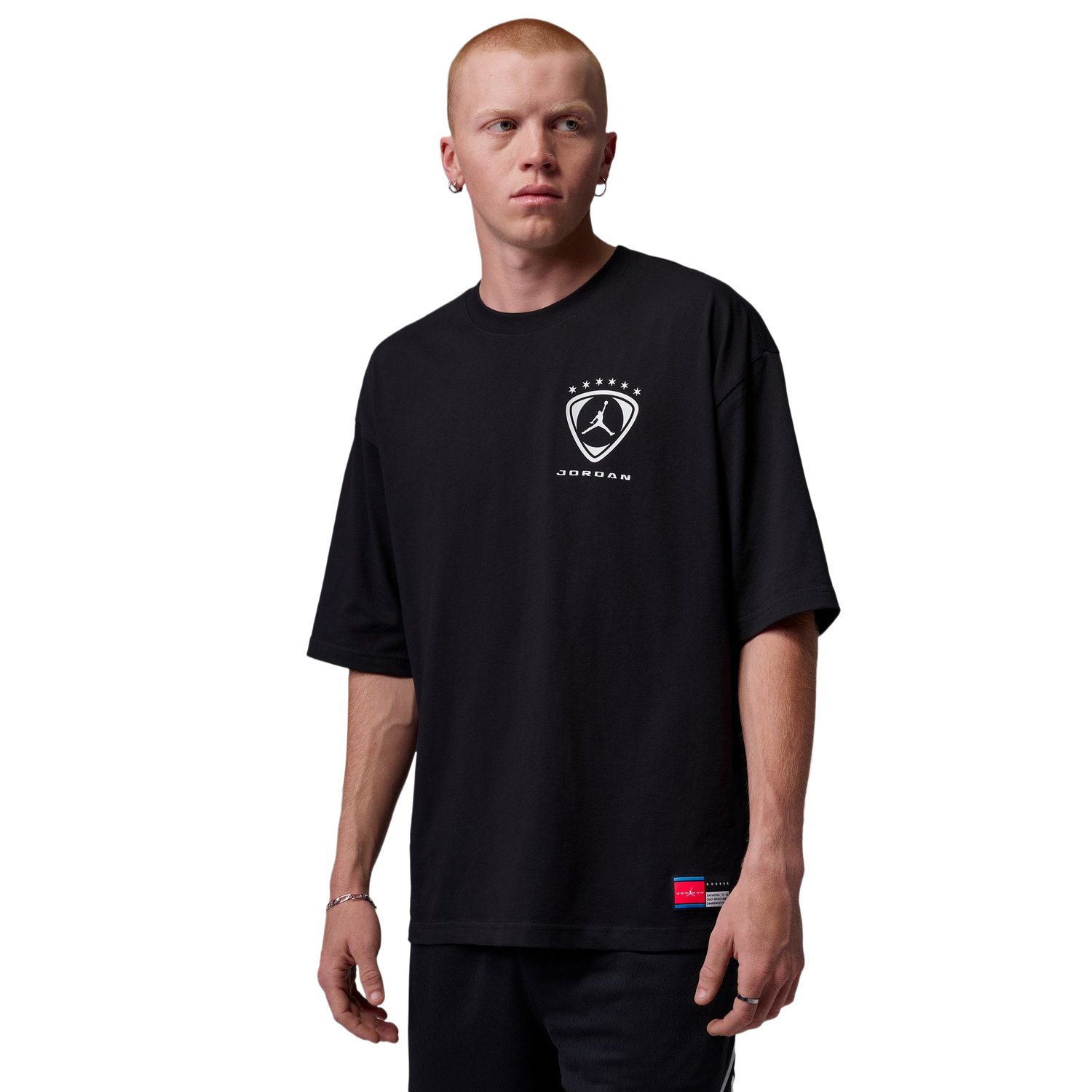 Jordan Brooklyn Oversized Graphic Short Sleeve Crew - Men's - Black/Black