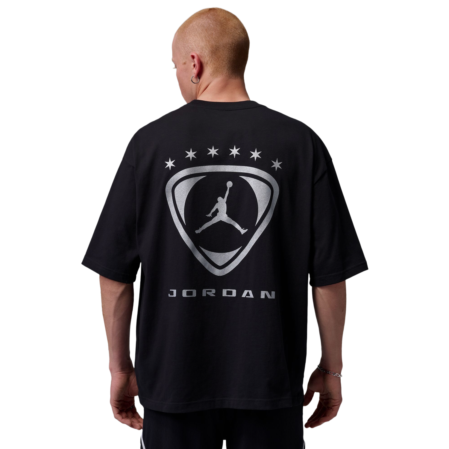 Jordan Brooklyn Oversized Graphic Short Sleeve Crew - Men's - Black/Black