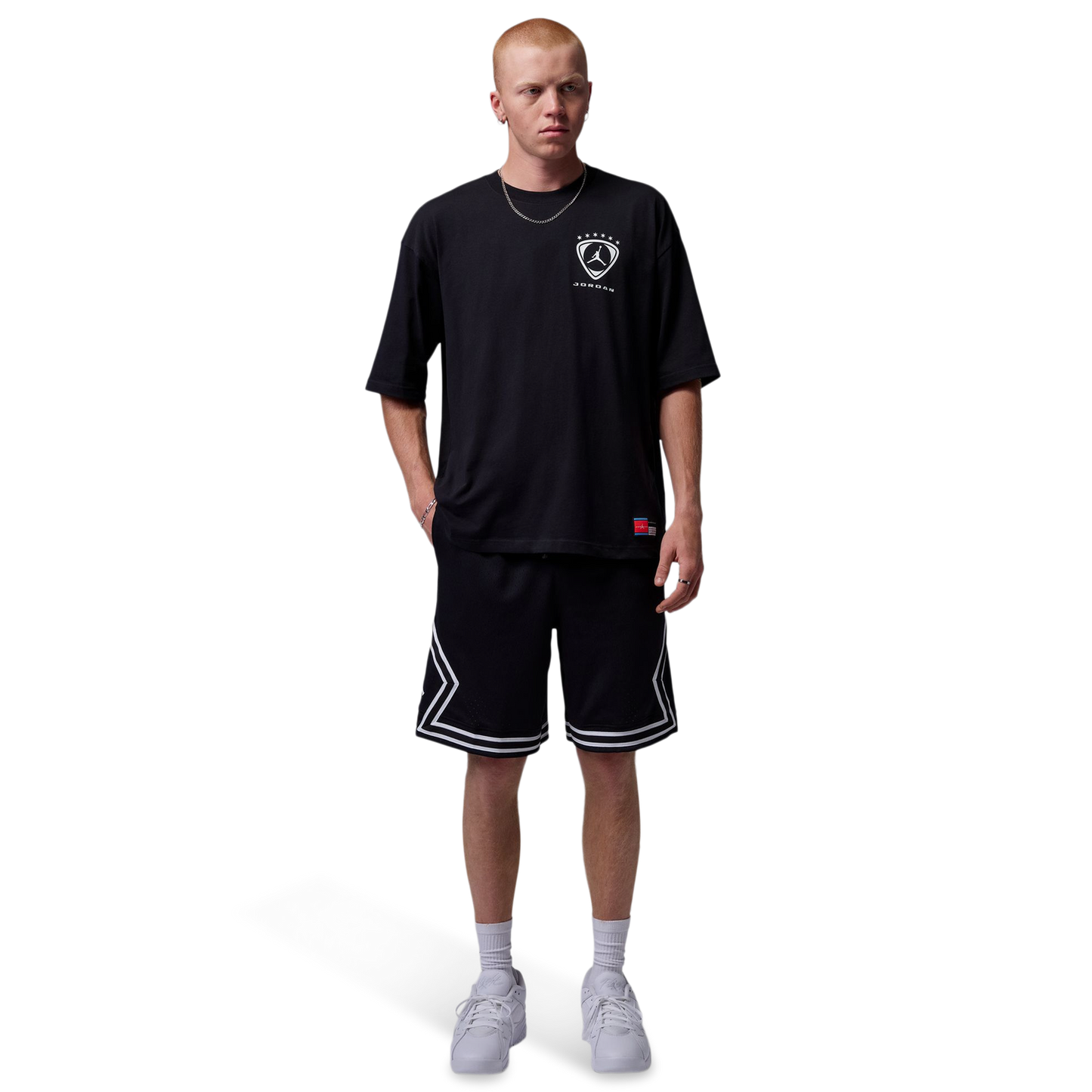 Jordan Brooklyn Oversized Graphic Short Sleeve Crew - Men's - Black/Black