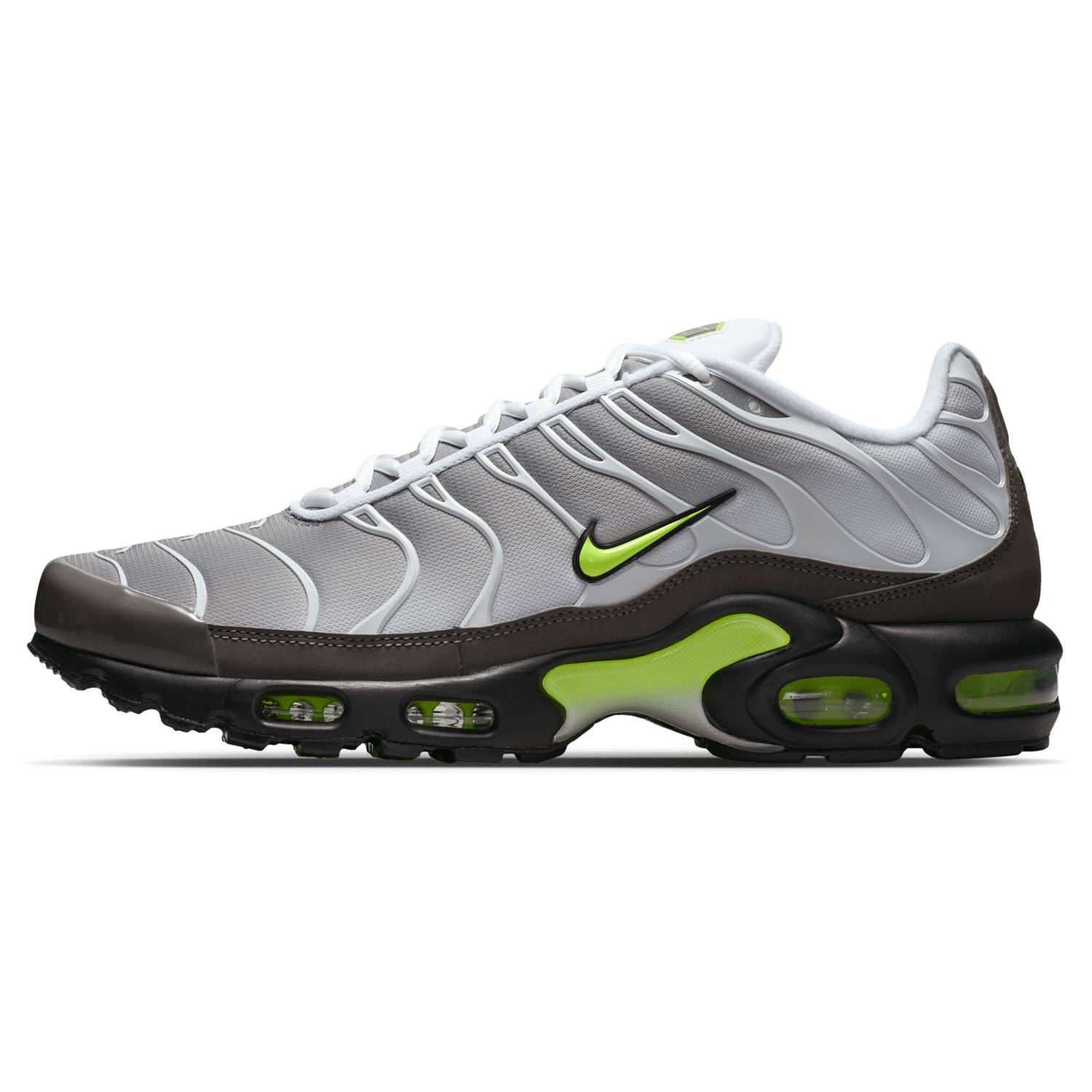 Nike Air Max Plus OG - Men's - Neon Yellow/Gray/White